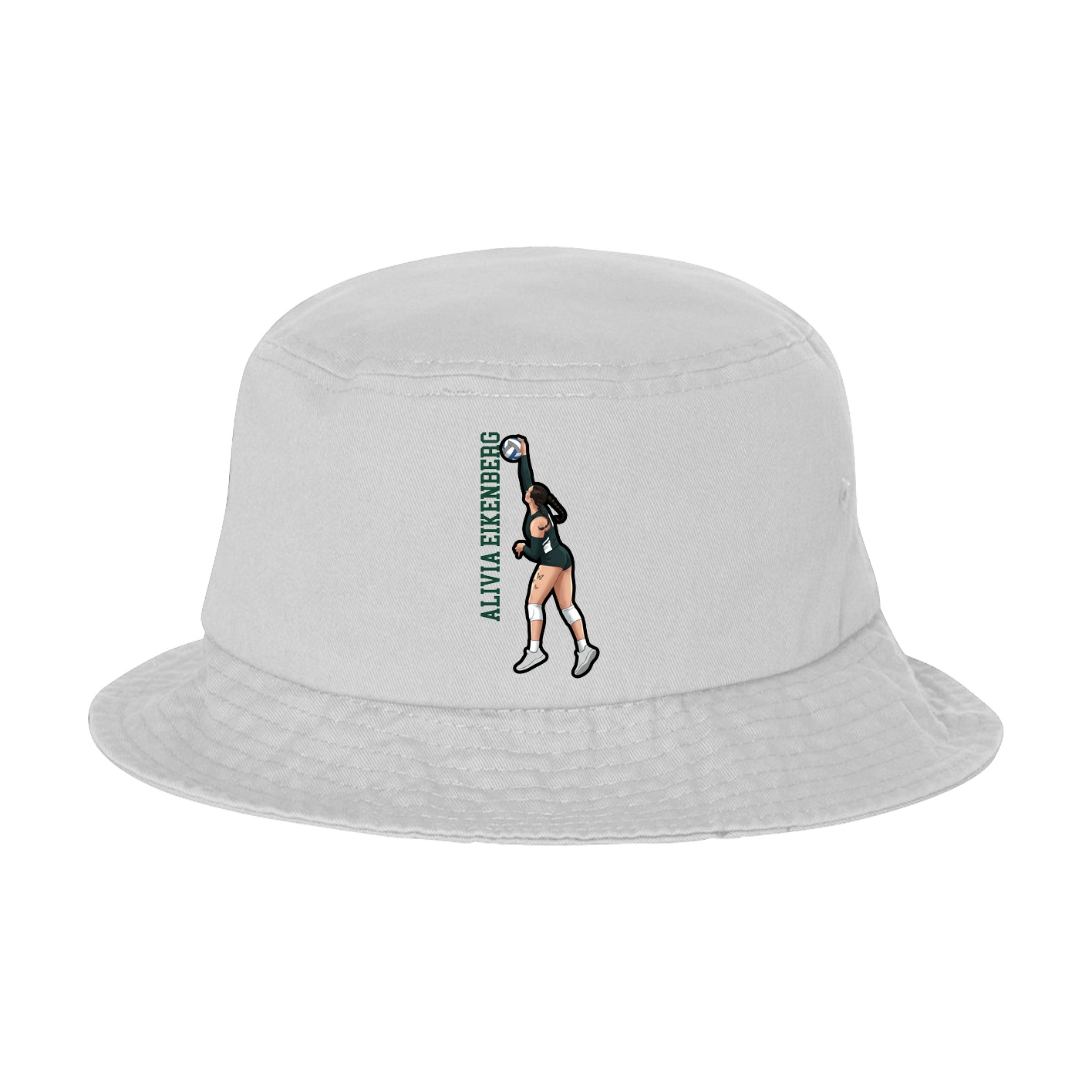 Bucket Cap — Name Vertical in White