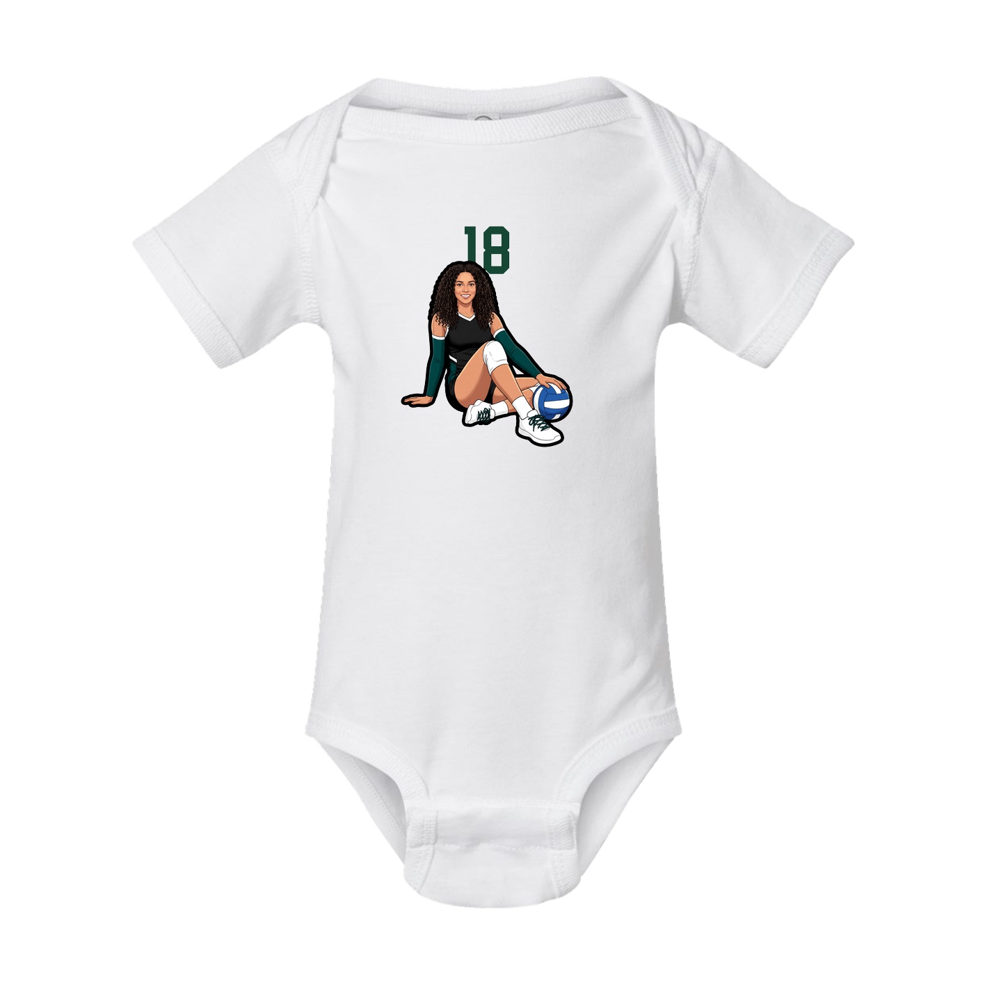 Baby Onesie — Number Top in White