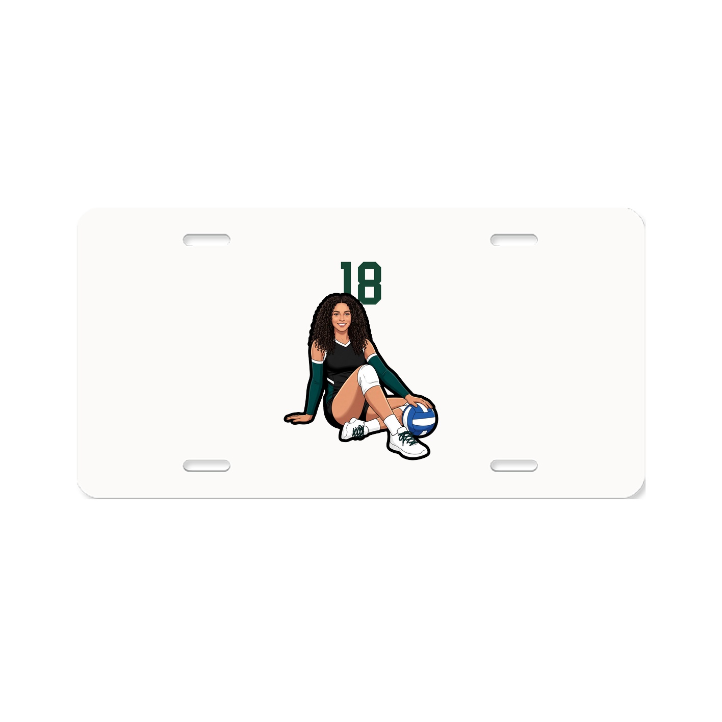 License Plate — Number Top in Classic