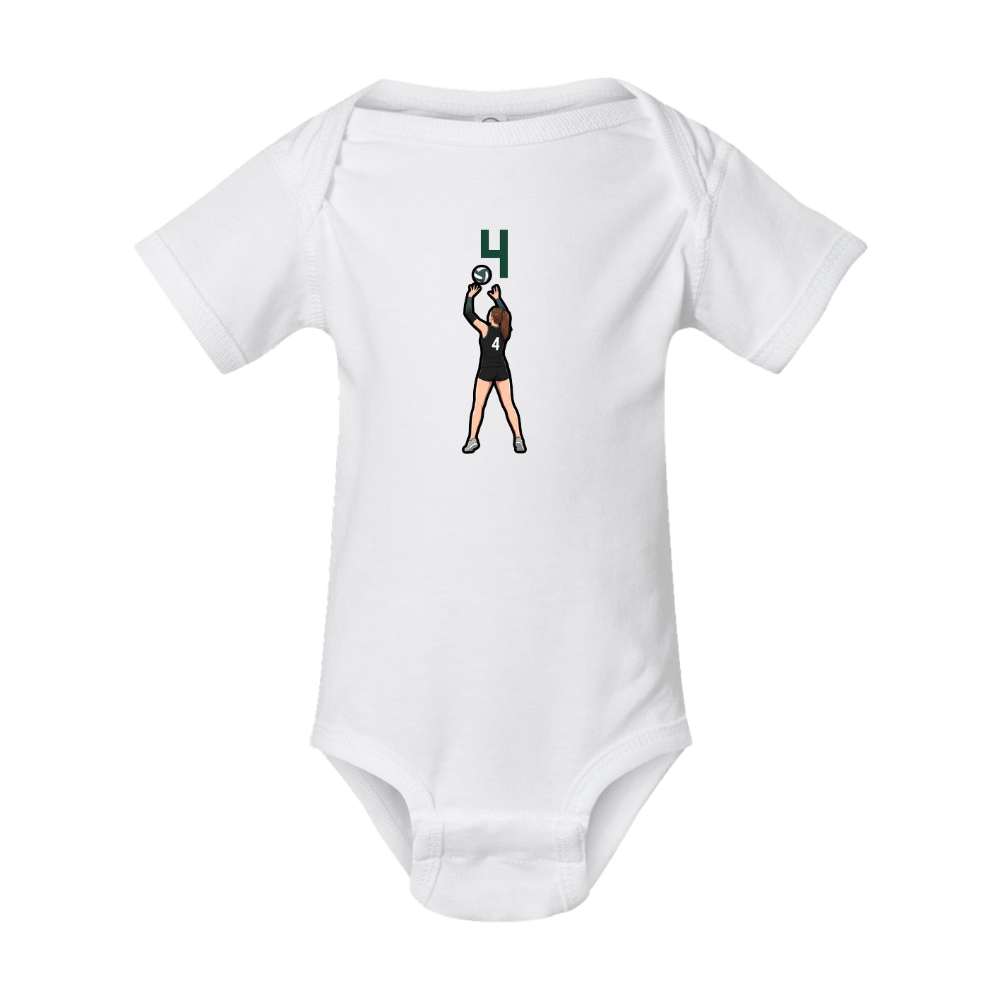 Baby Onesie — Number Top in White