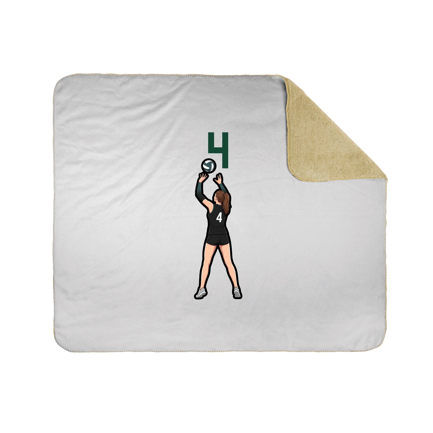 Throw Blanket — Number Top in White