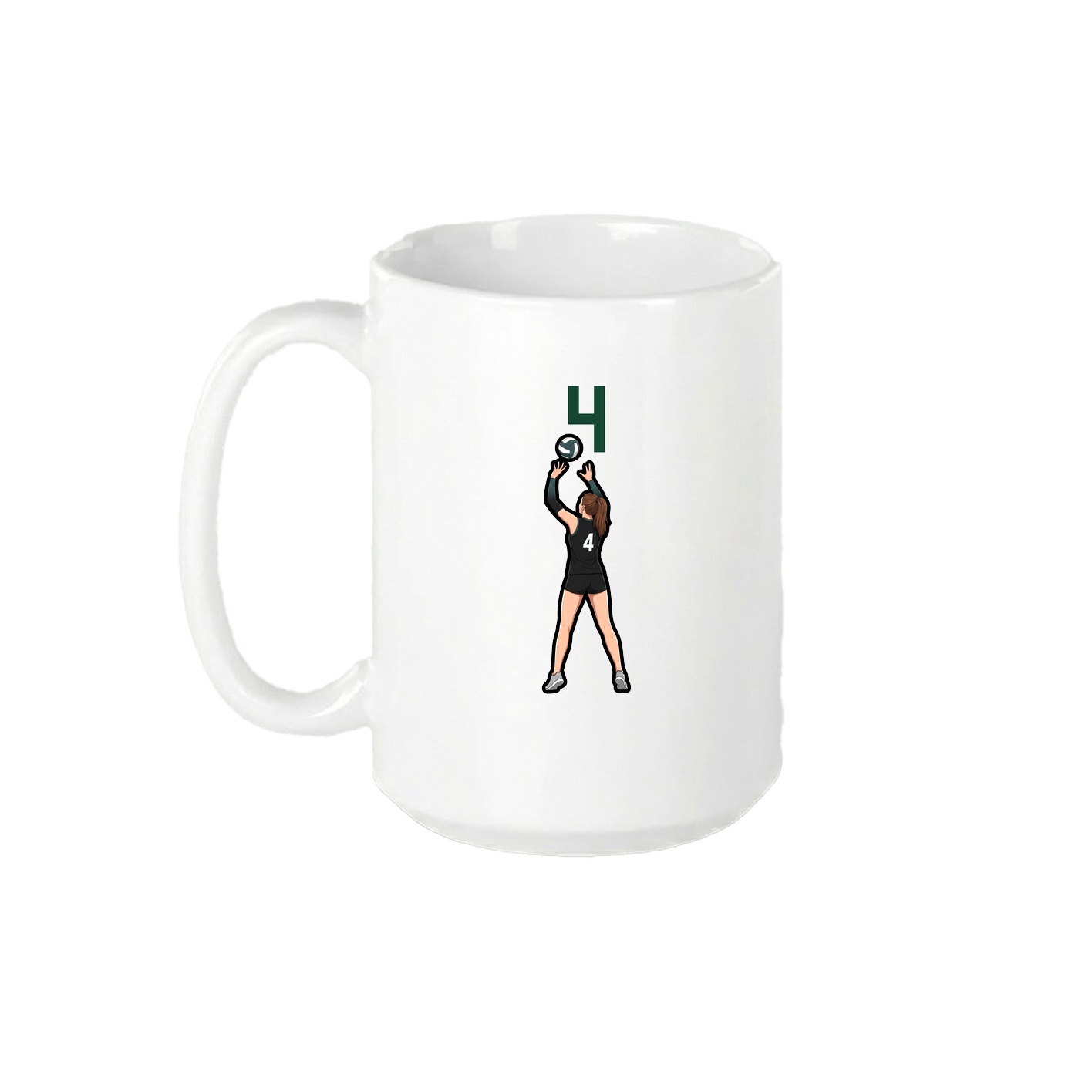 15oz Coffee Mug — Number Top in White