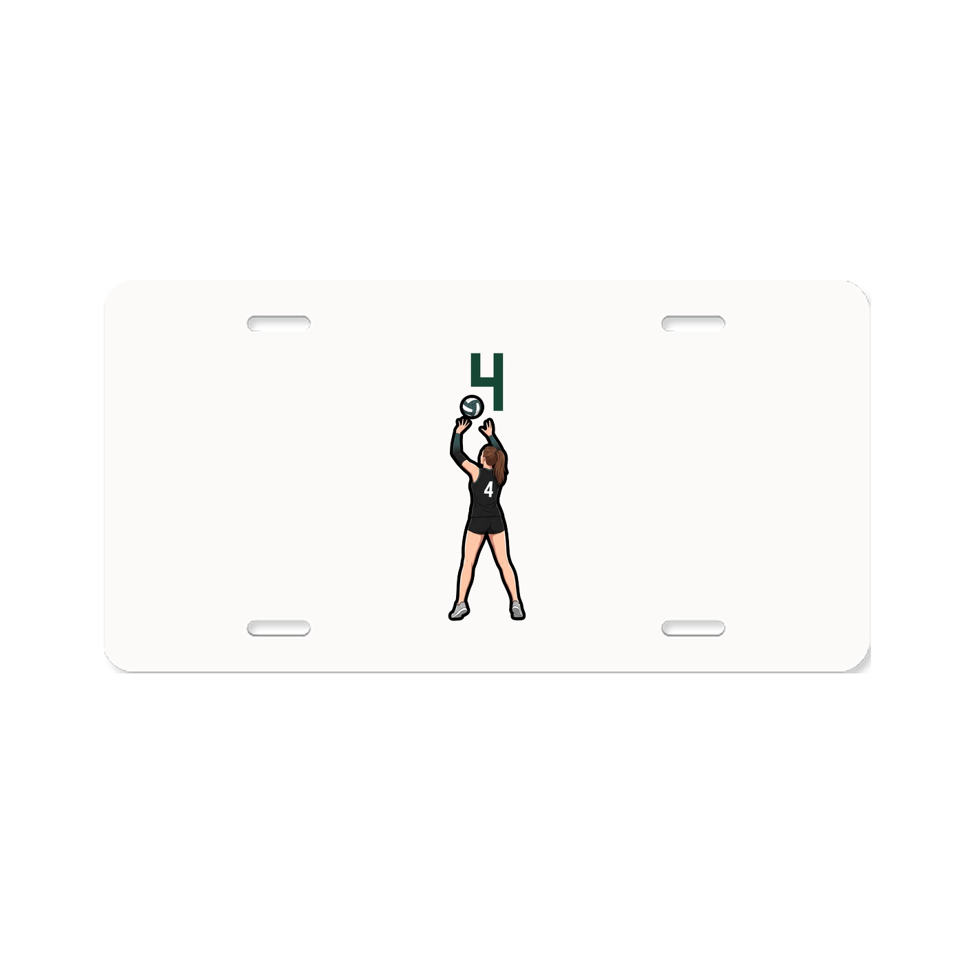 License Plate — Number Top in Classic