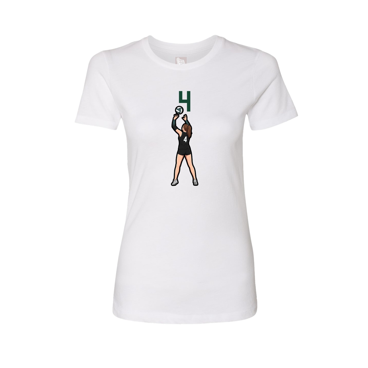 Womens Tee — Number Top in White