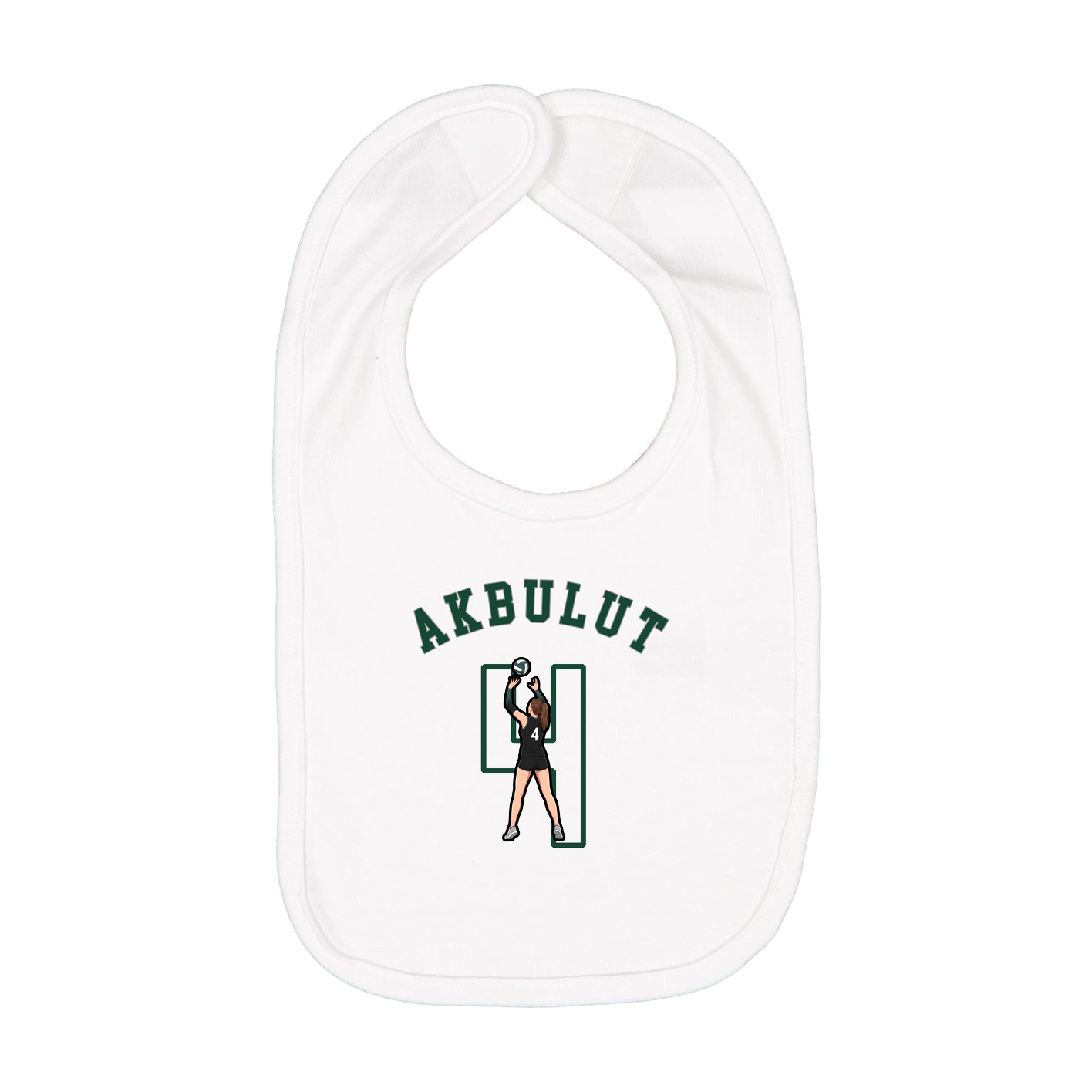 Infant Bib — Shirsey Arch in White