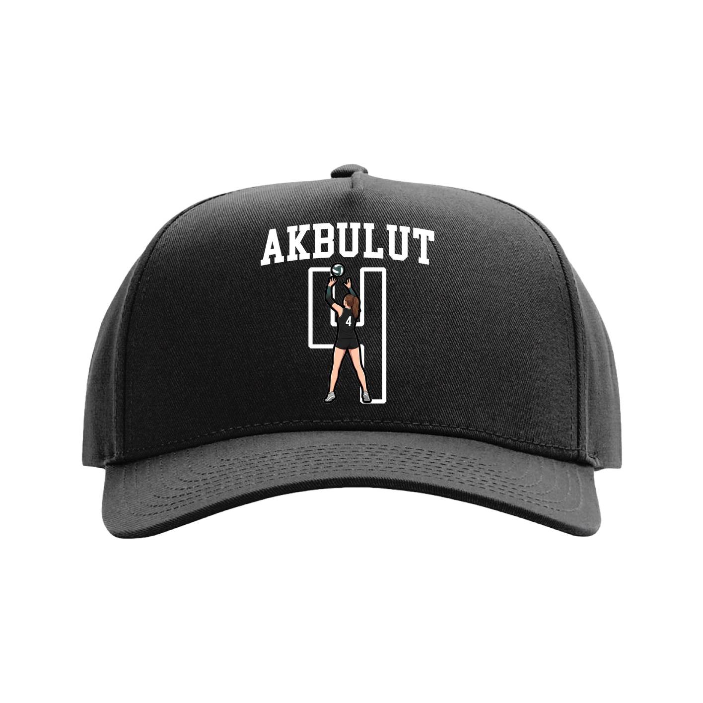 Full Fabric Five-Panel Champ Cap — Shirsey in Black