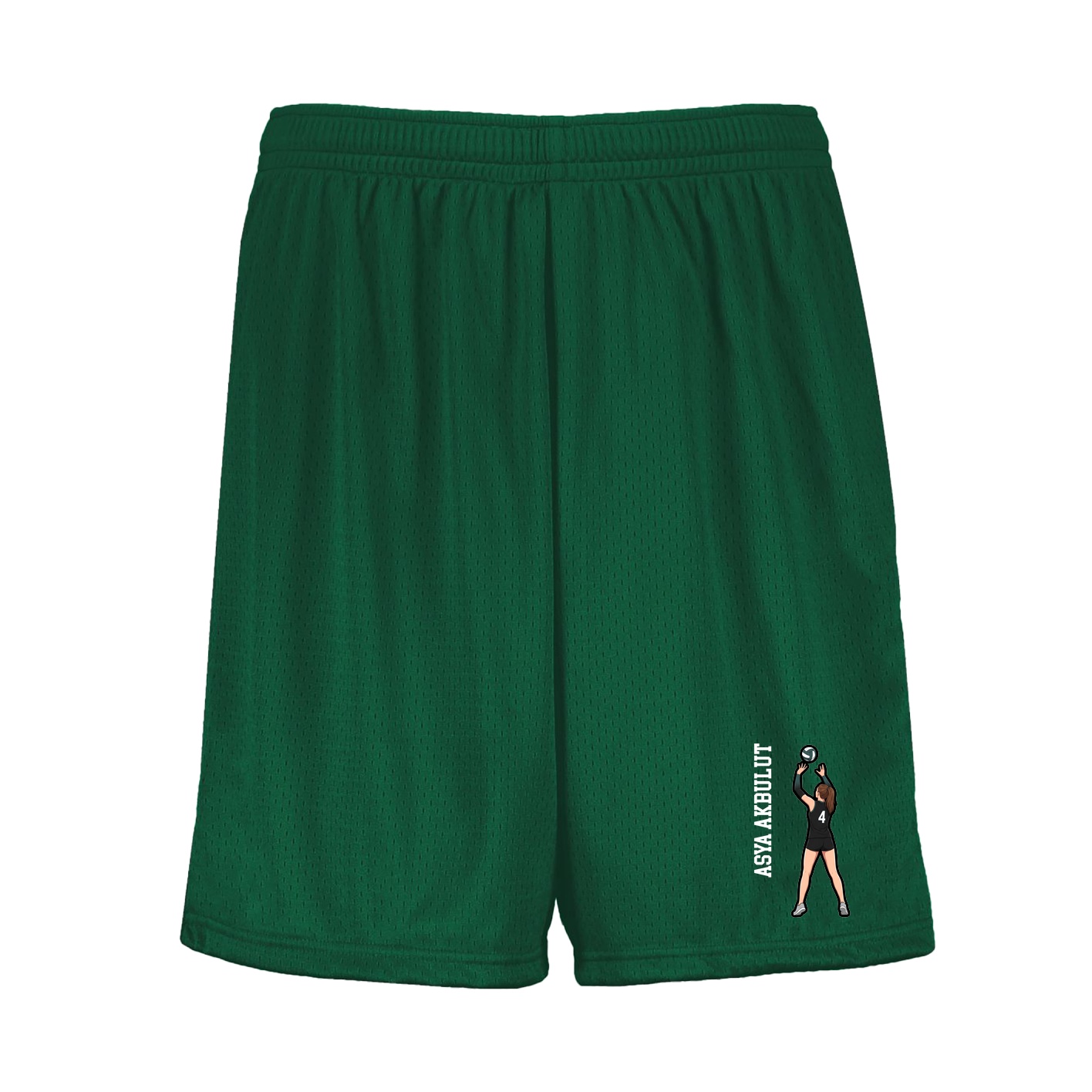 Shorts — Name Vertical in Green