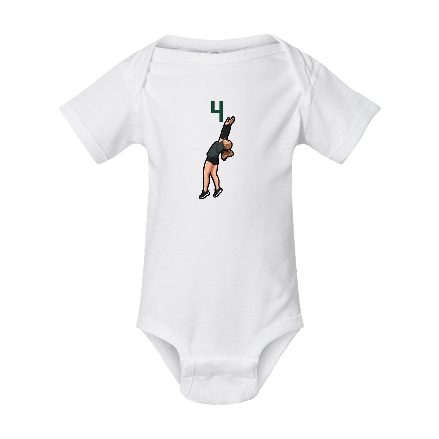 Baby Onesie — Number Top in White
