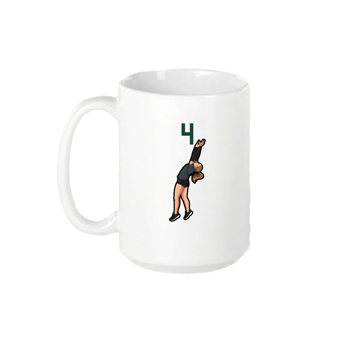 15oz Coffee Mug — Number Top in White