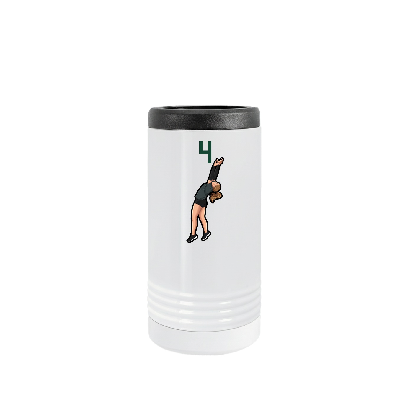 Slim Beverage Holder — Number Top in White
