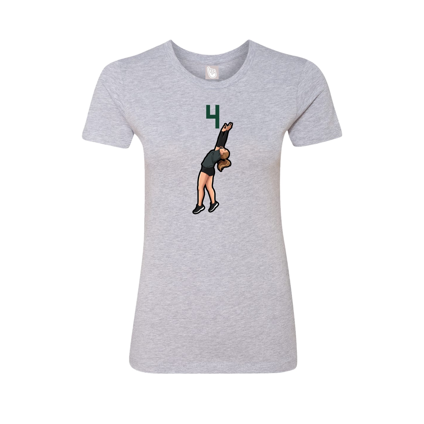 Womens Tee — Number Top in Grey