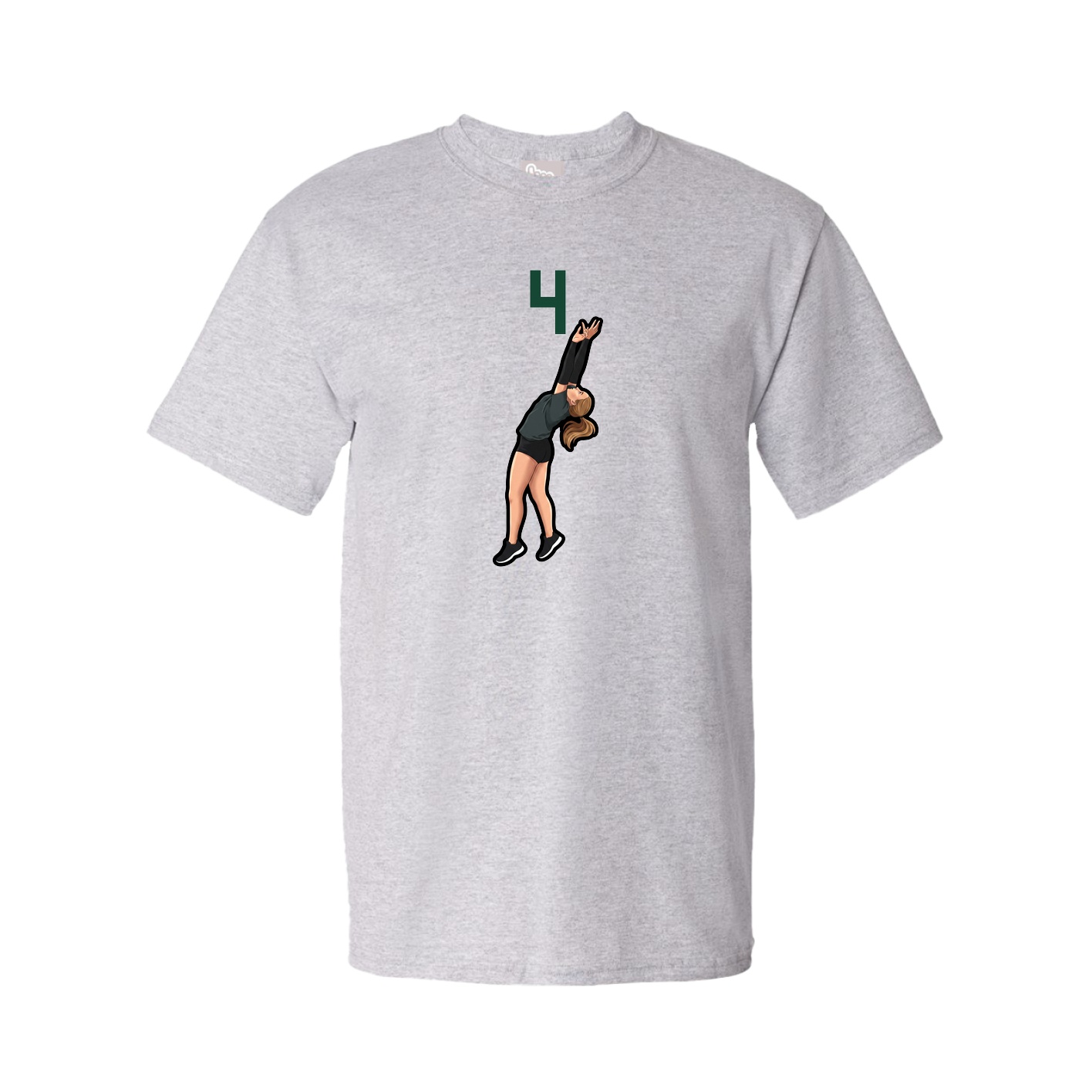 Youth Tee — Number Top in Grey