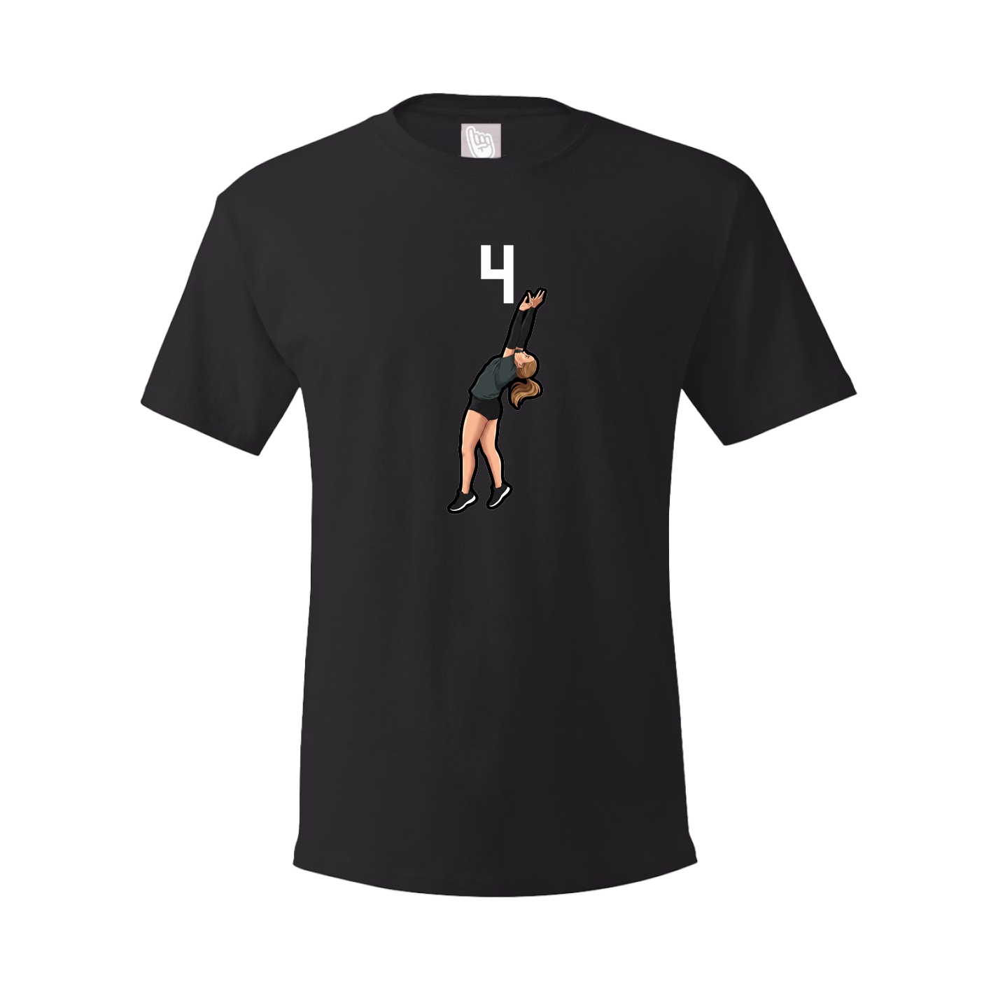 Youth Tee — Number Top in Black