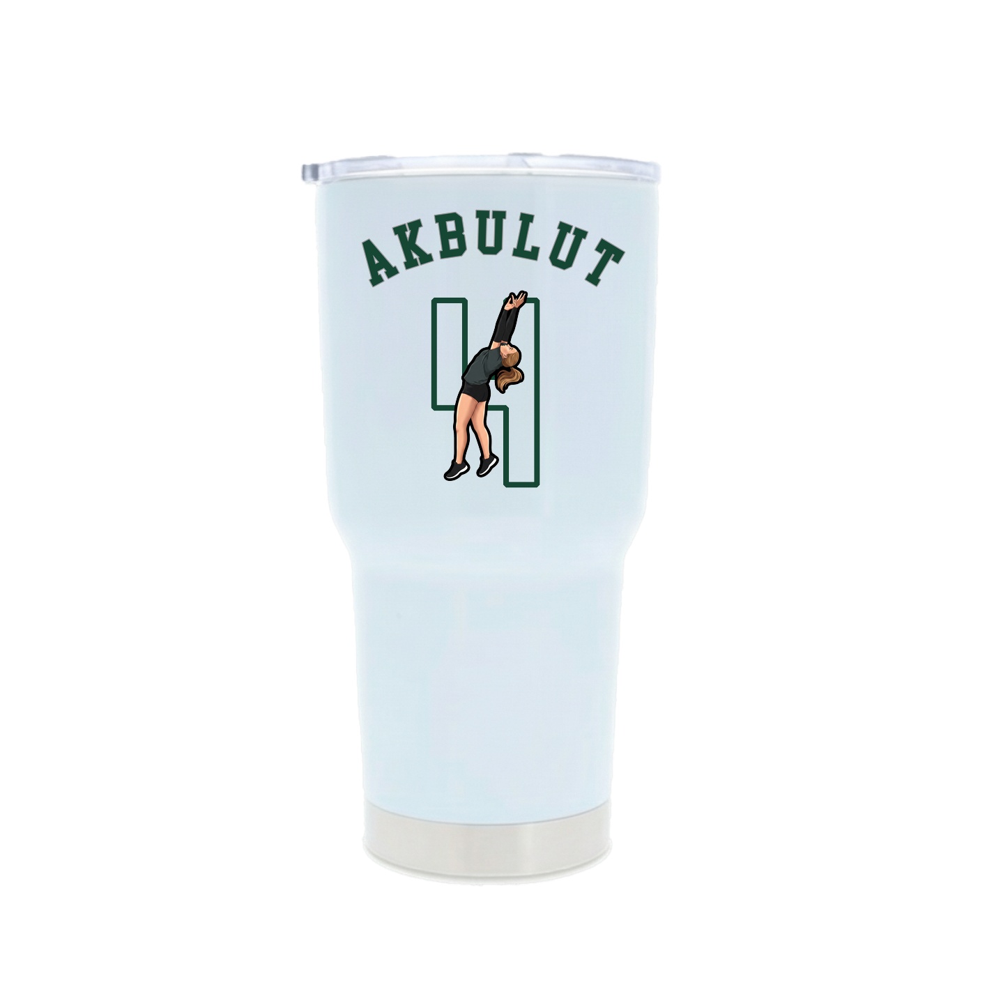 30oz Stainless Steel Tumbler — Shirsey Arch in White