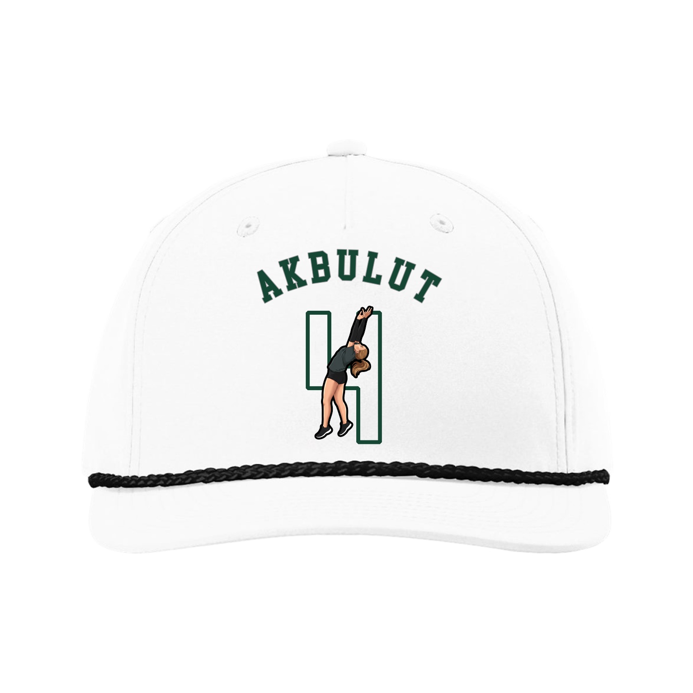 Five-Panel Classic Rope Cap — Shirsey Arch in White