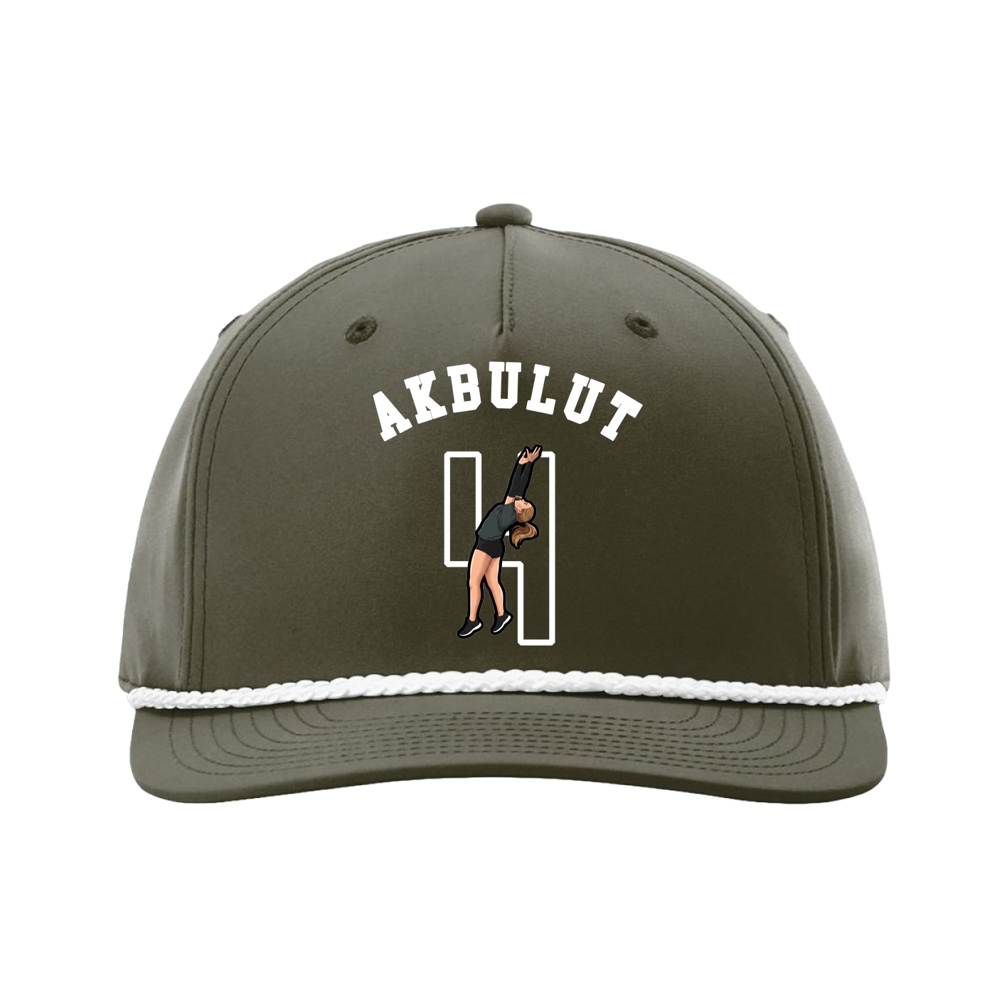 Five-Panel Classic Rope Cap — Shirsey Arch in Green