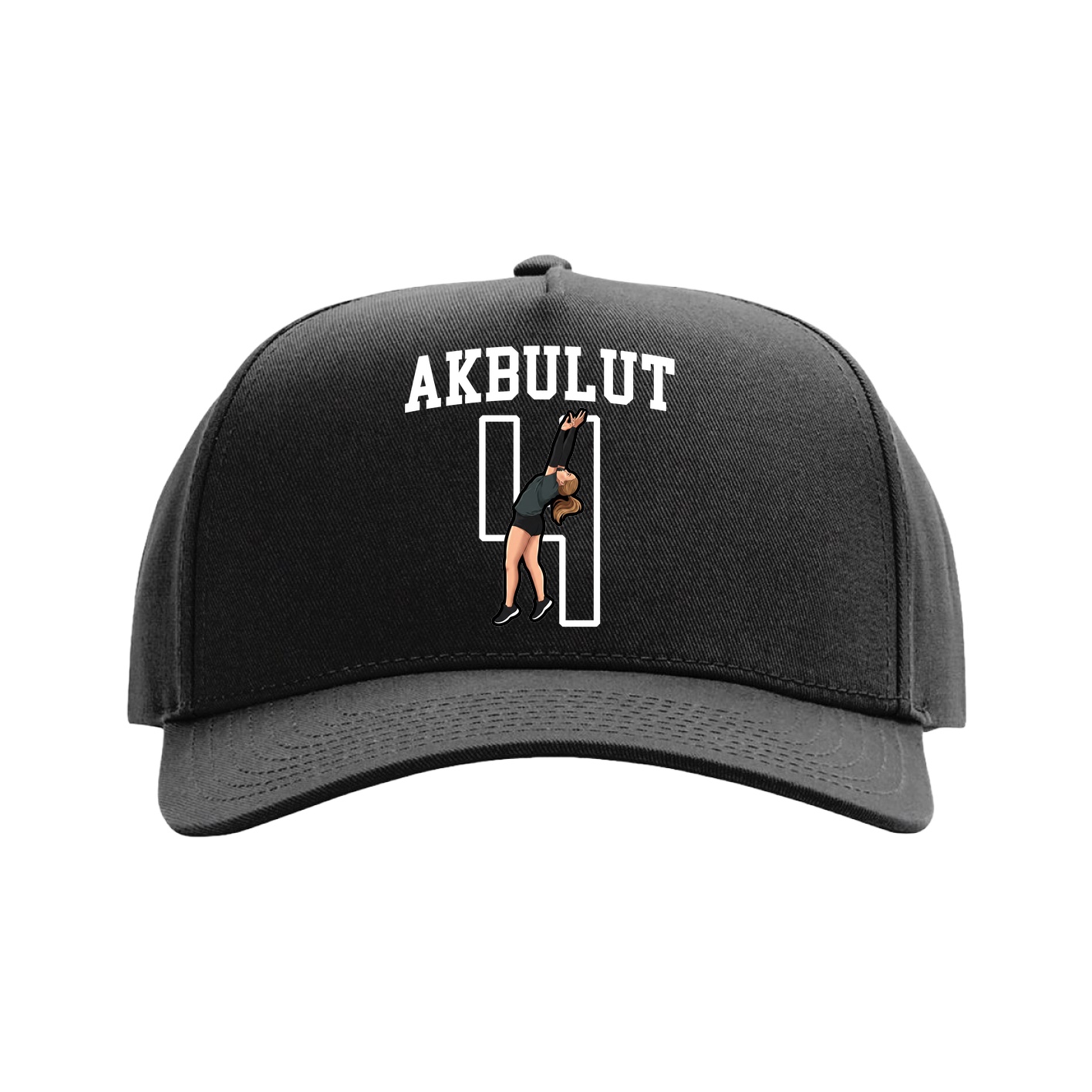 Full Fabric Five-Panel Champ Cap — Shirsey in Black