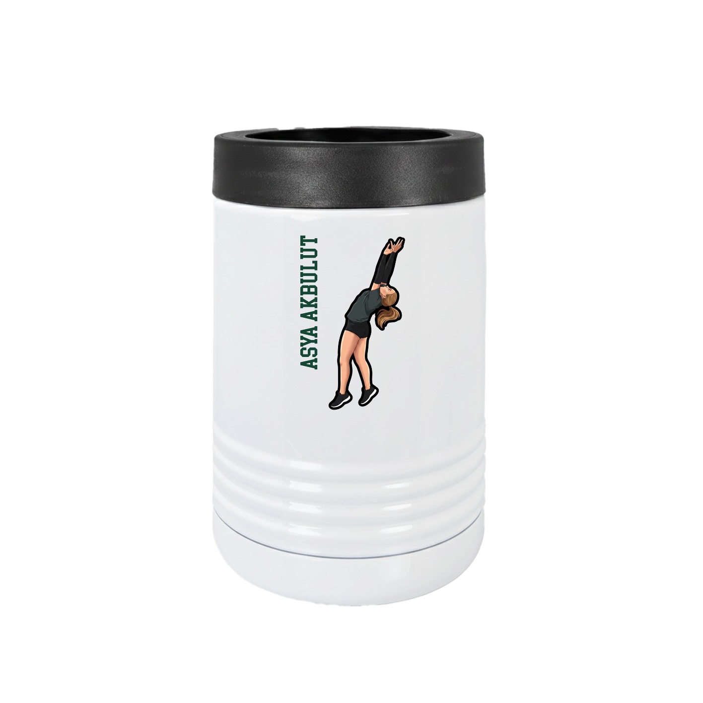 Beverage Holder — Name Vertical in White