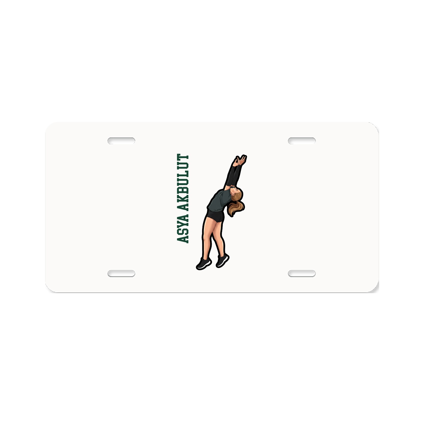 License Plate — Name Vertical in Classic