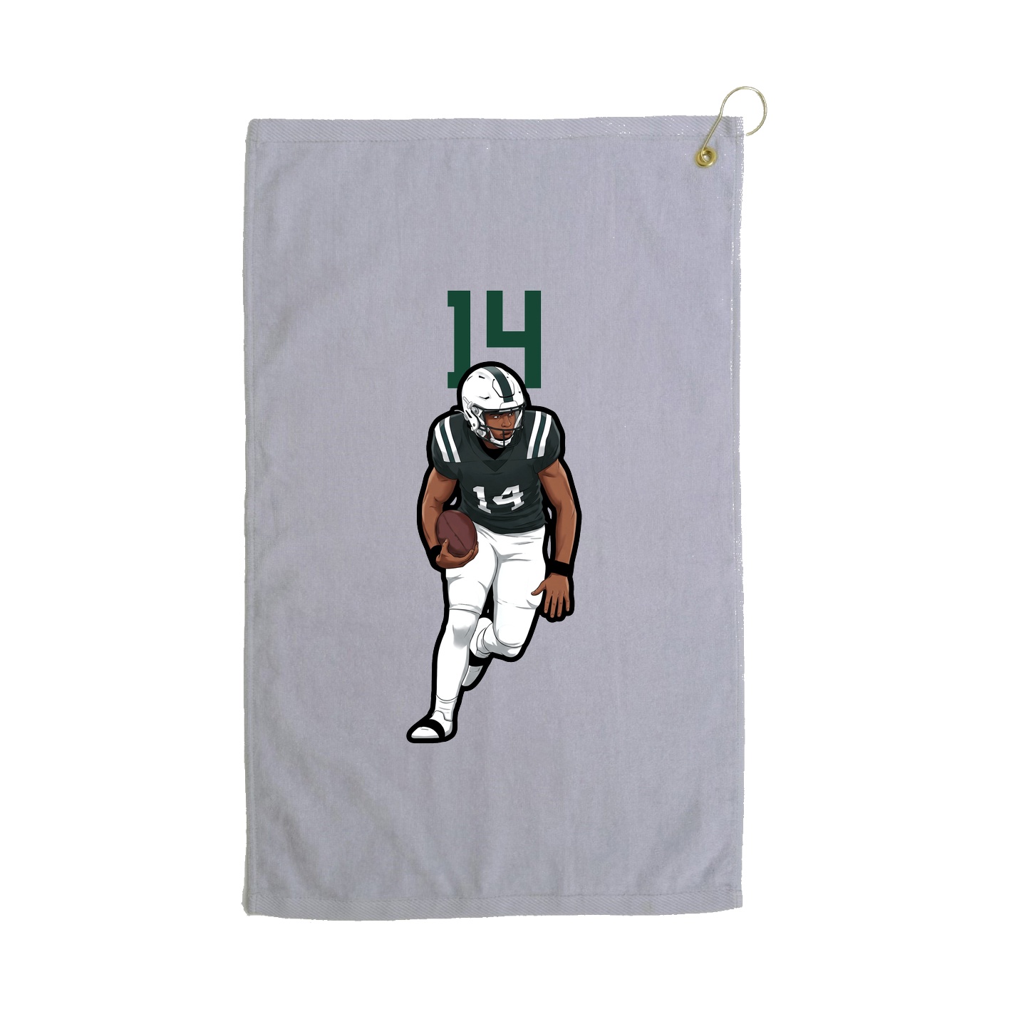 Golf Towel — Number Top in Grey