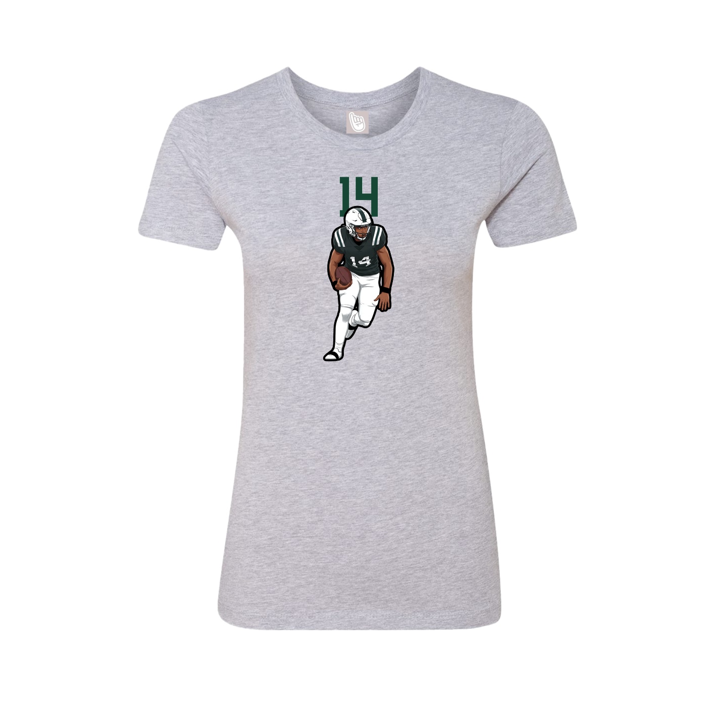 Womens Tee — Number Top in Grey