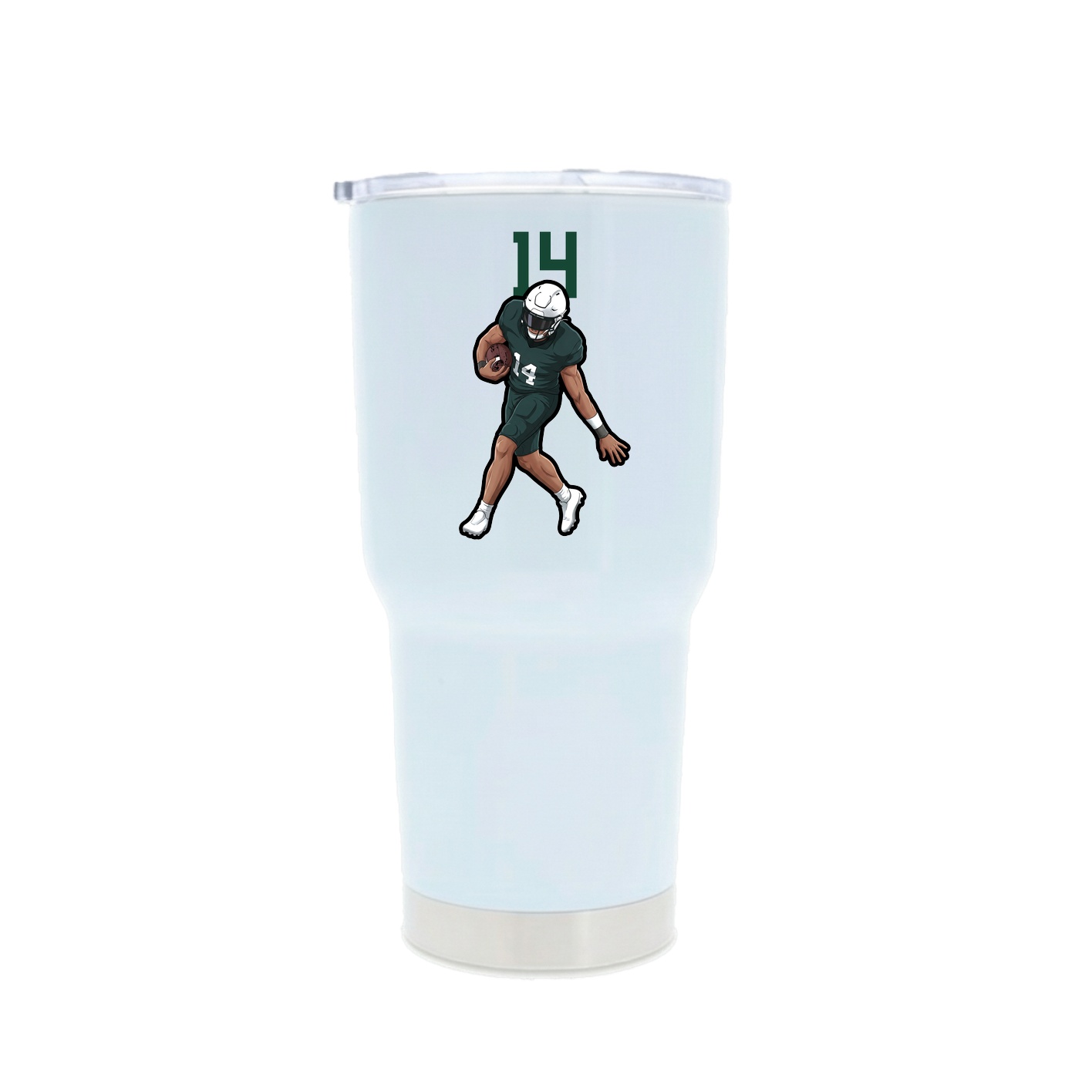 30oz Stainless Steel Tumbler — Number Top in White
