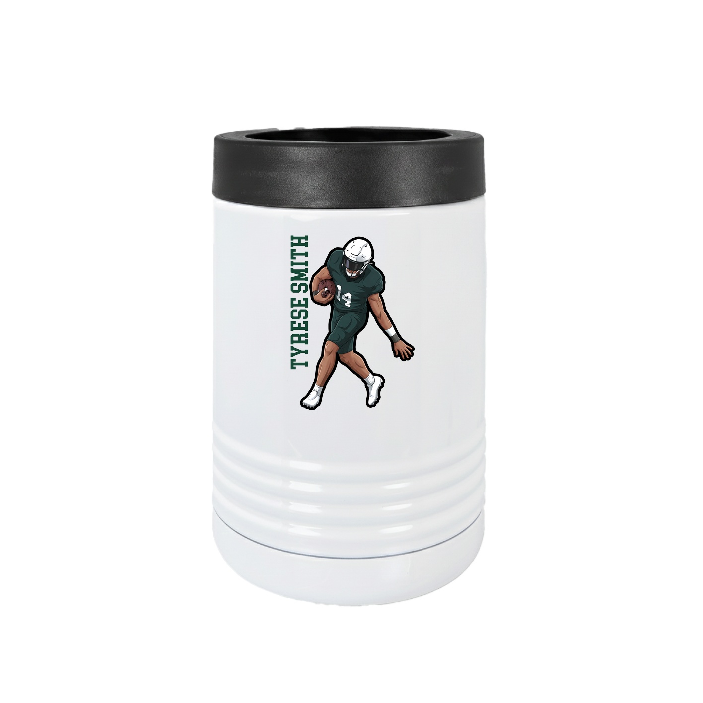 Beverage Holder — Name Vertical in White