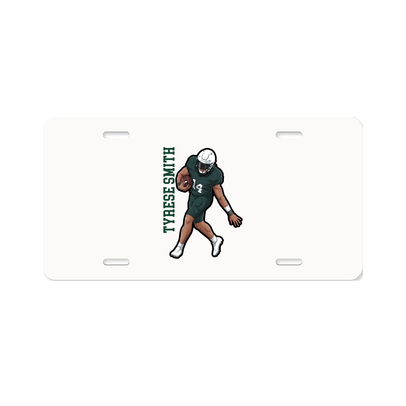 License Plate — Name Vertical in Classic