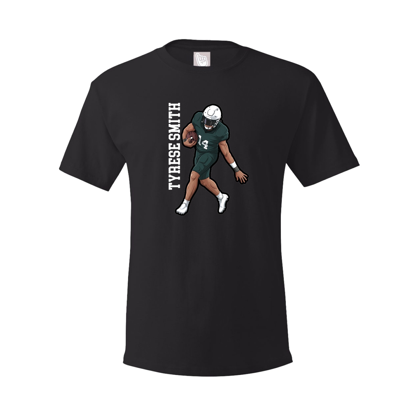 Tee — Name Vertical in Black