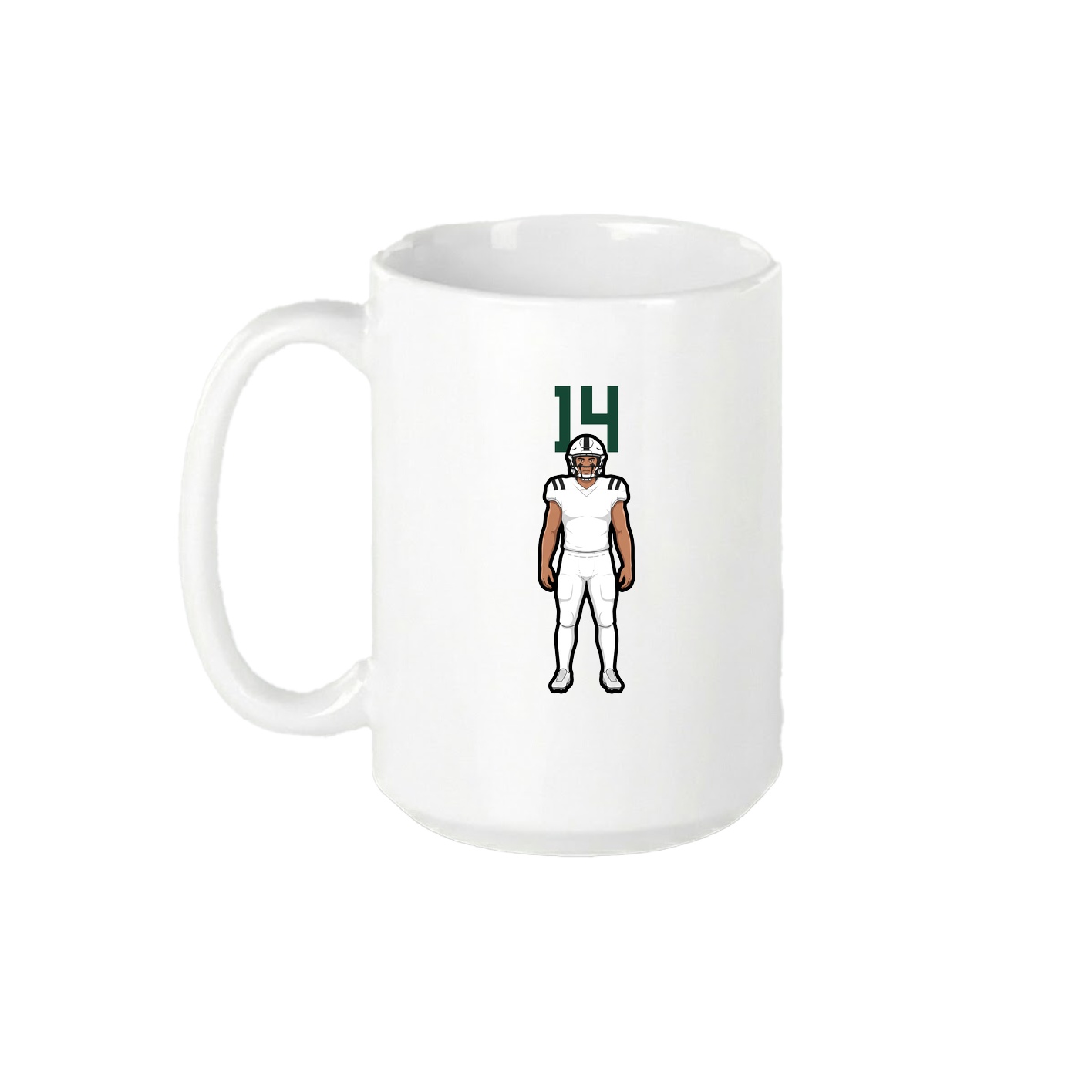 15oz Coffee Mug — Number Top in White