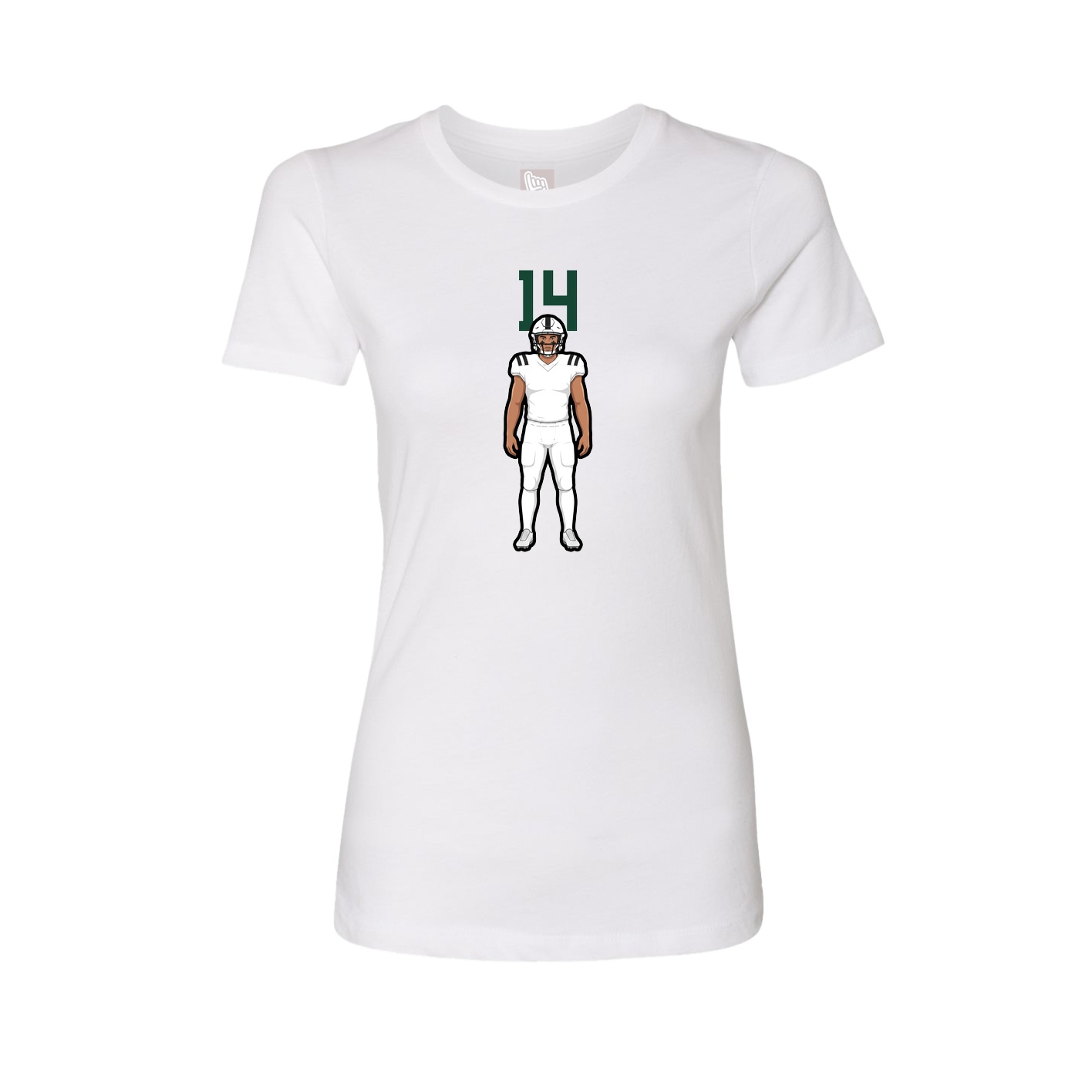 Womens Tee — Number Top in White