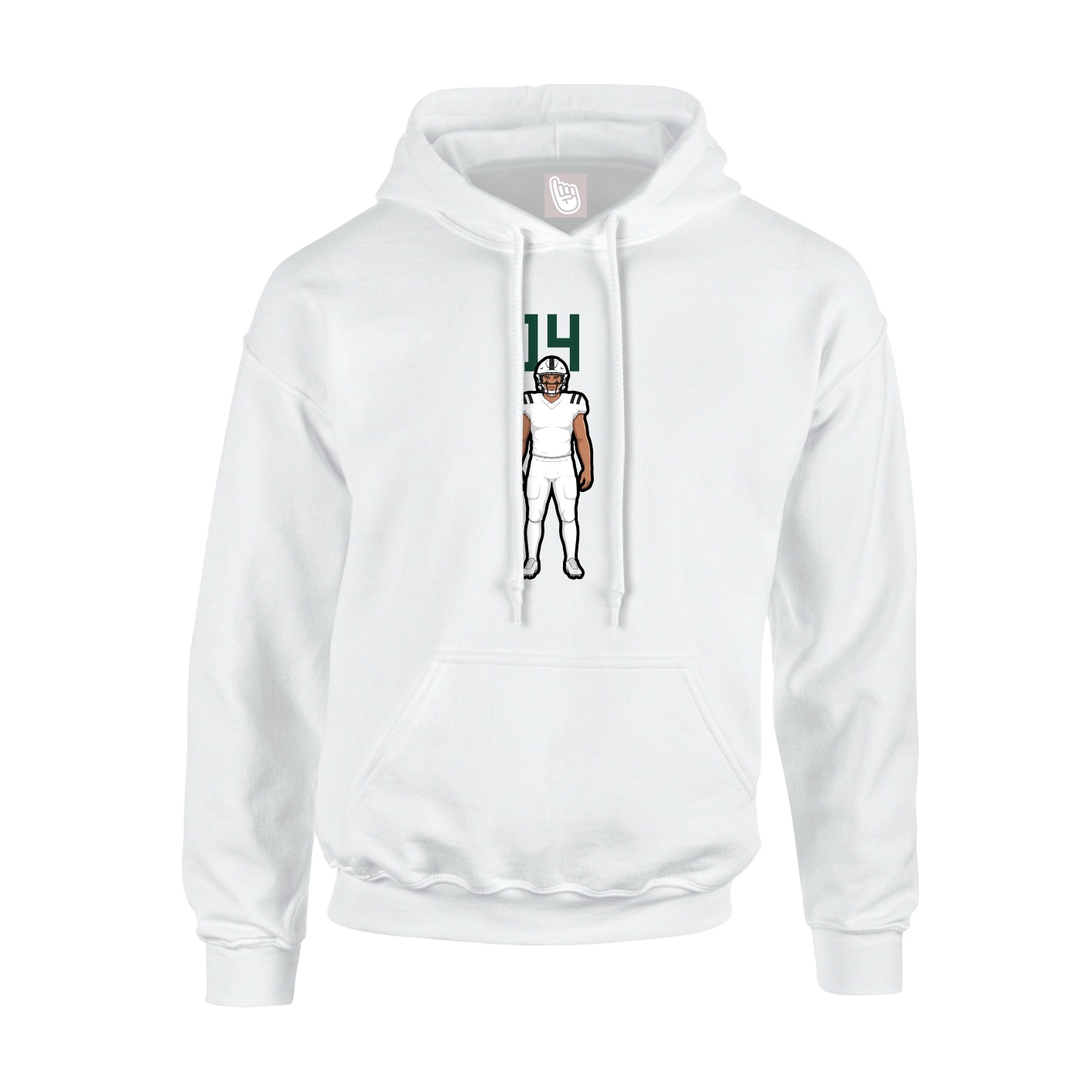 Hoodie — Number Top in White