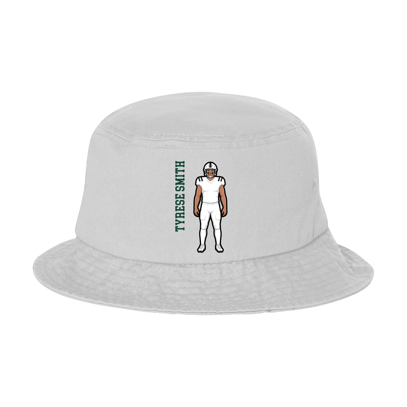 Bucket Cap — Name Vertical in White