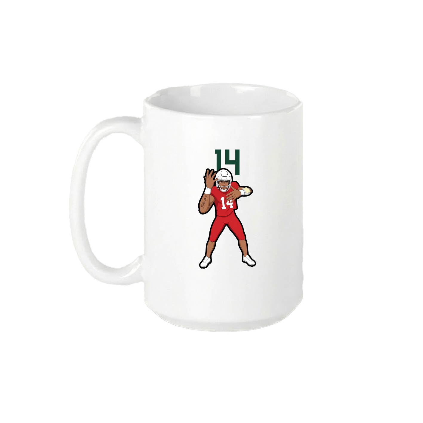 15oz Coffee Mug — Number Top in White