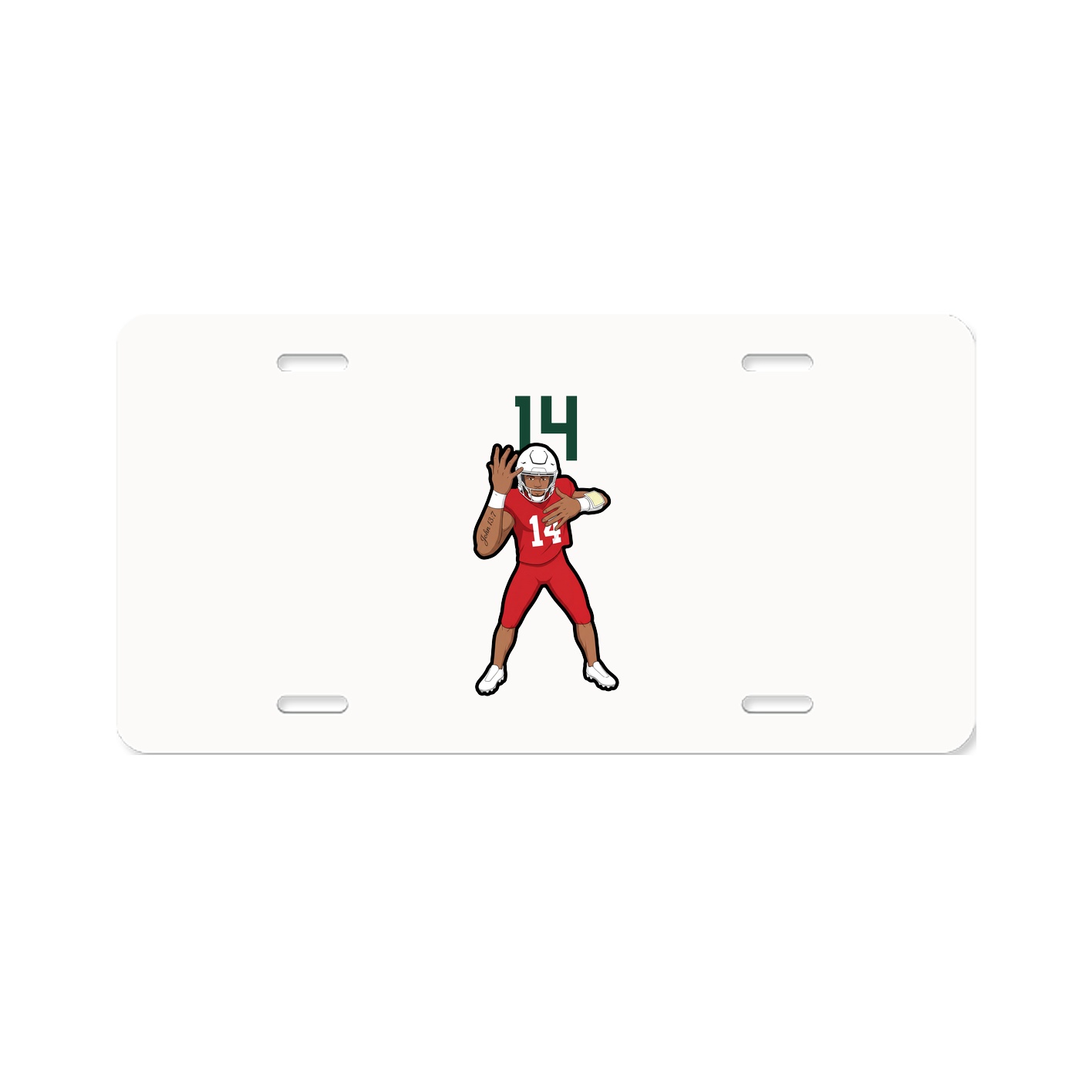 License Plate — Number Top in Classic