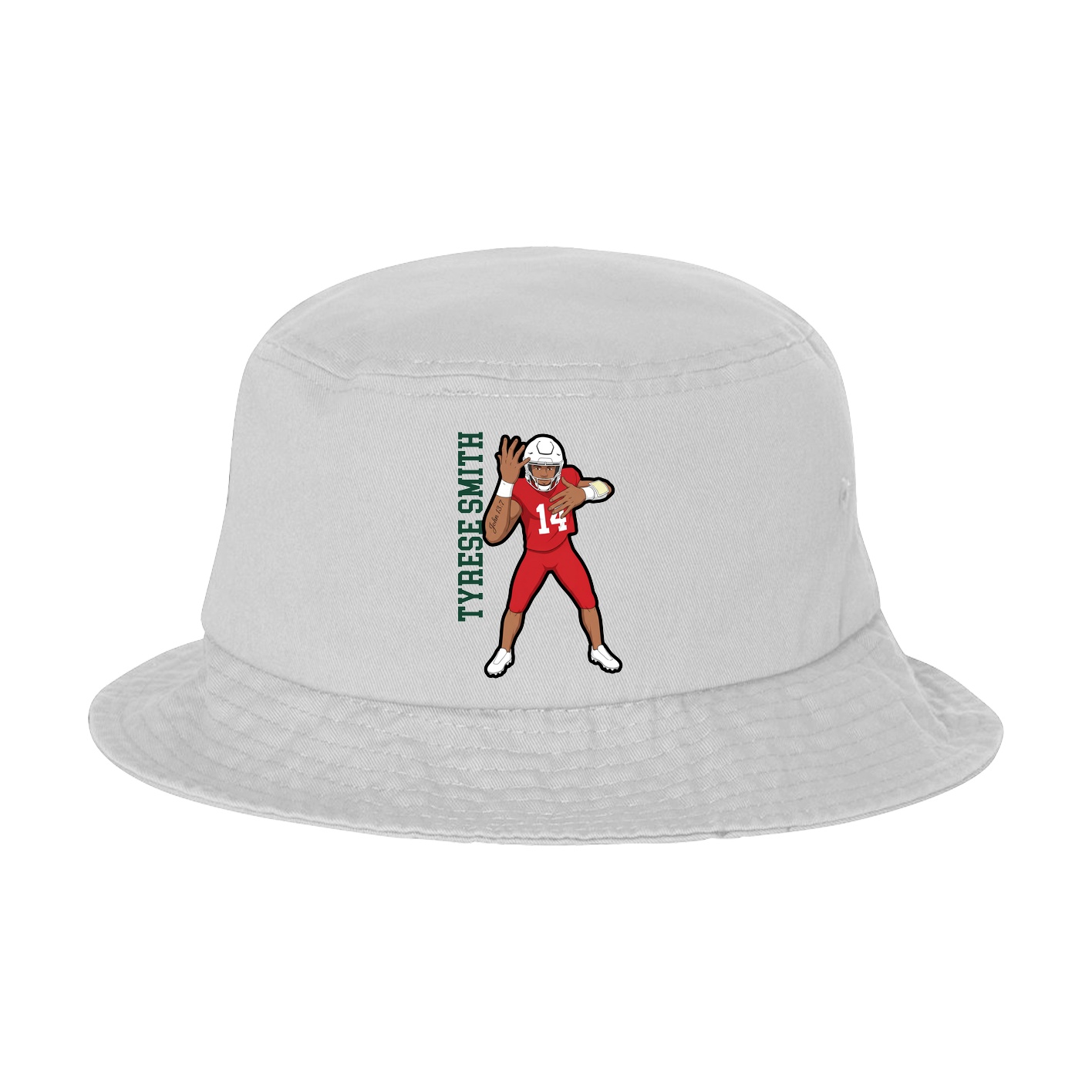 Bucket Cap — Name Vertical in White