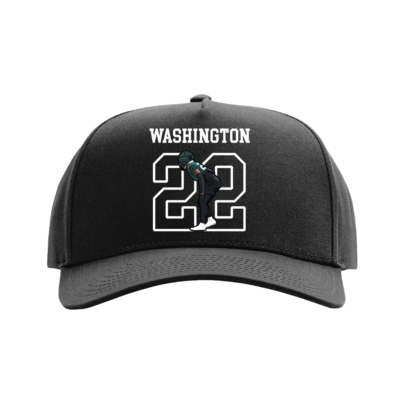 Full Fabric Five-Panel Champ Cap — Shirsey in Black