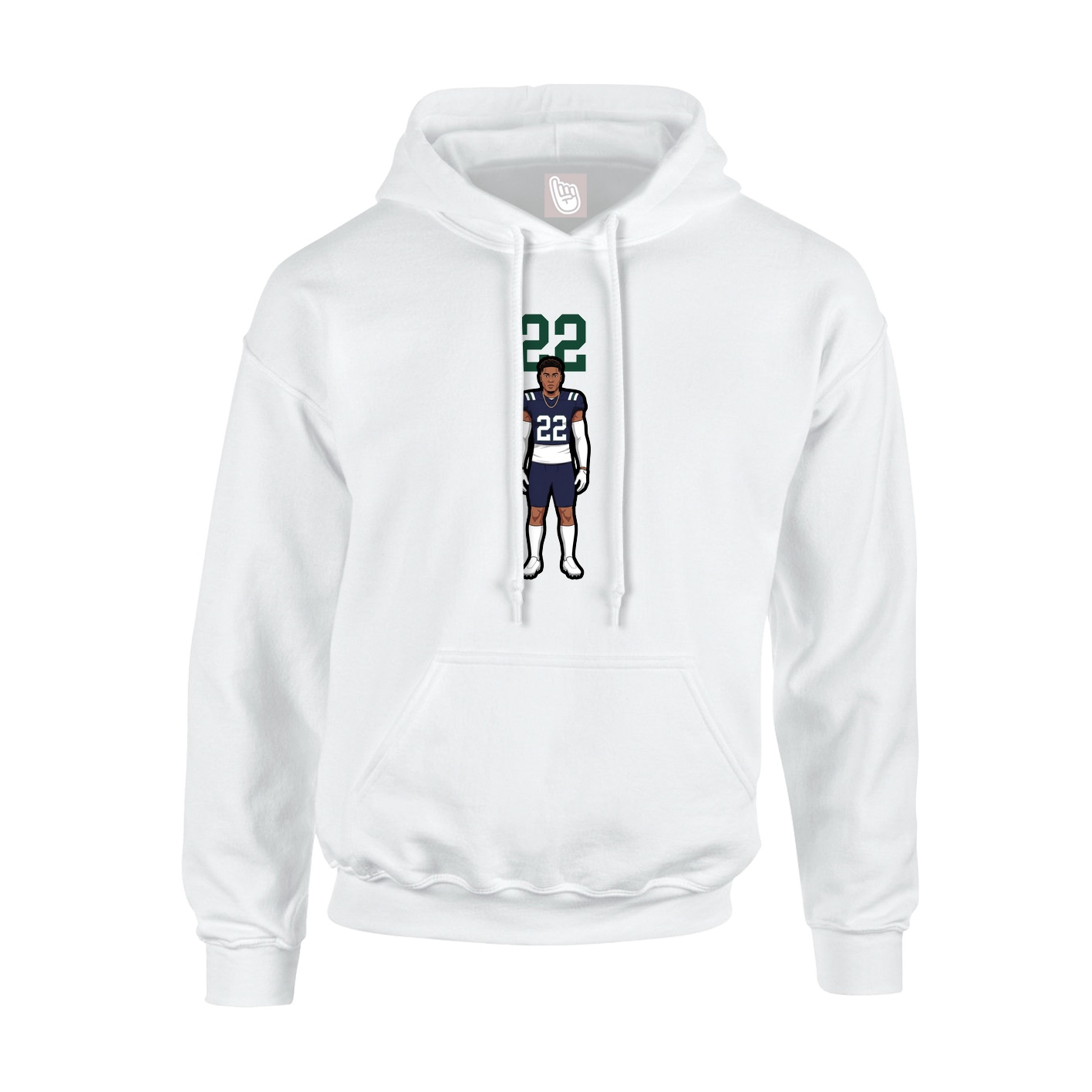 Hoodie — Number Top in White