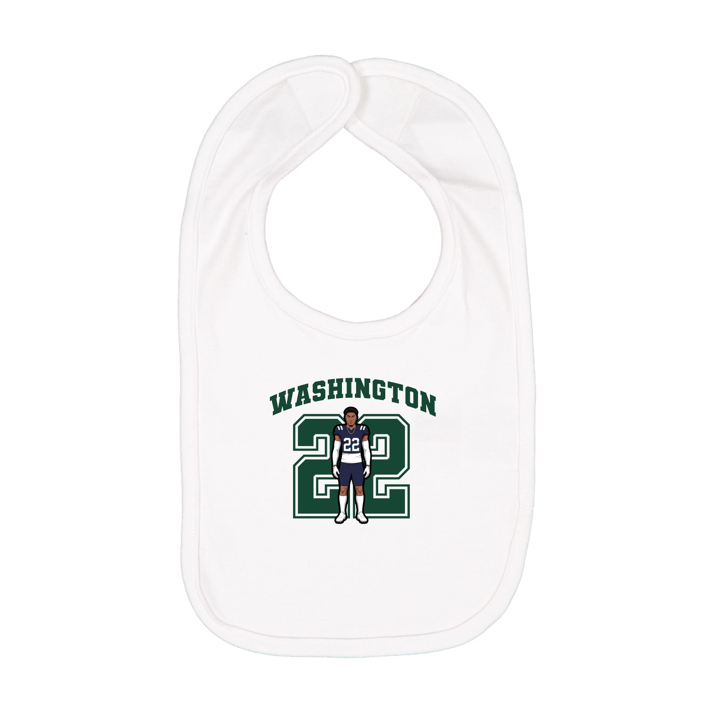 Infant Bib — Number in White