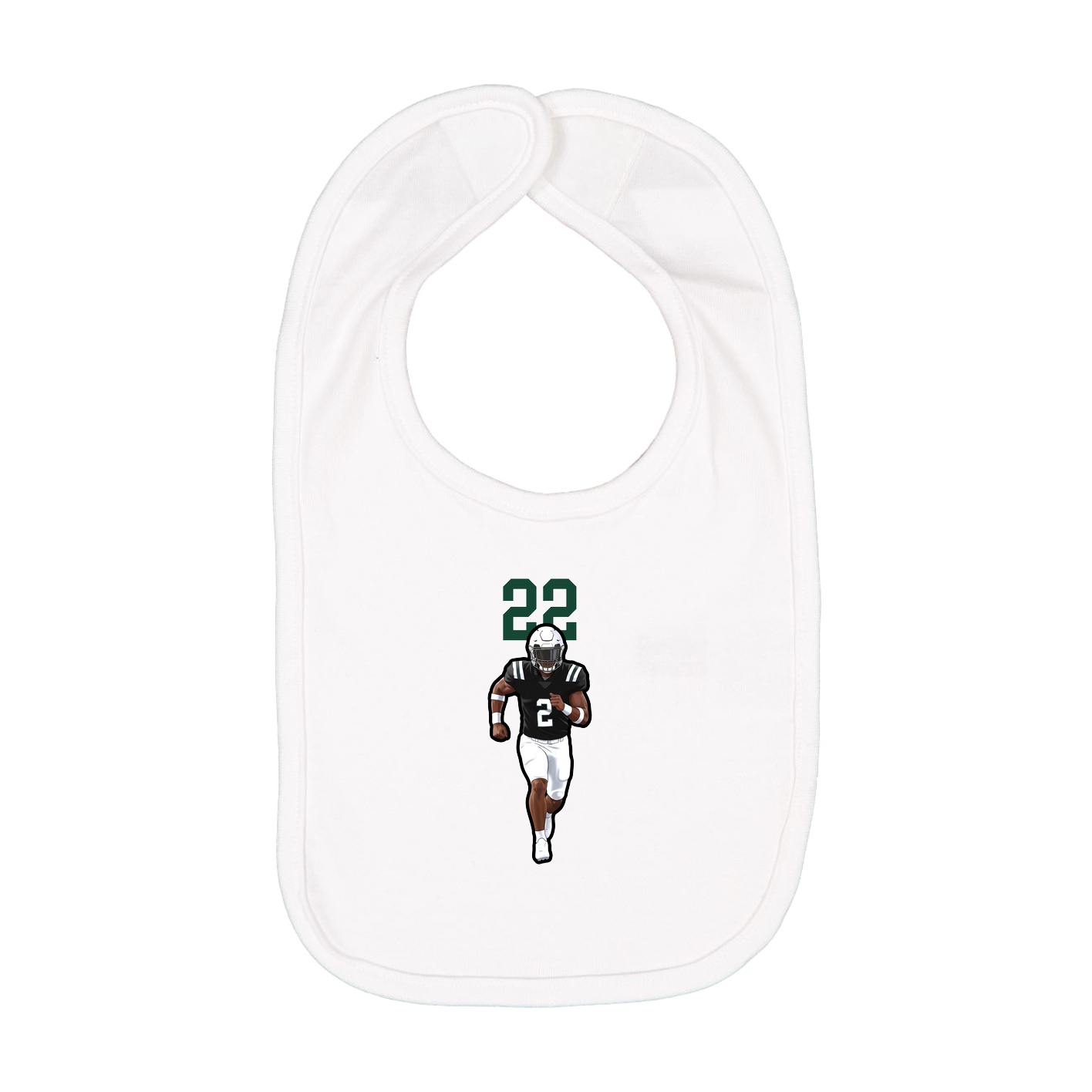 Infant Bib — Number Top in White