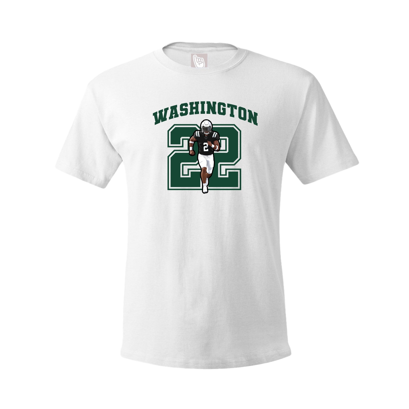 Youth Tee — Number in White