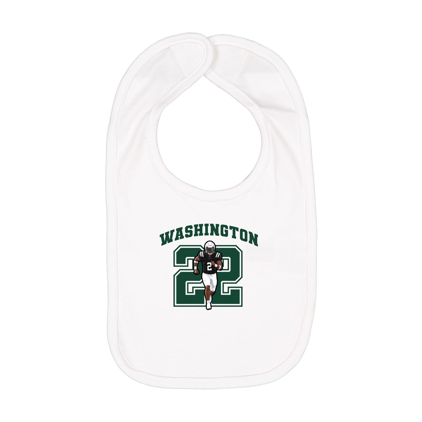 Infant Bib — Number in White