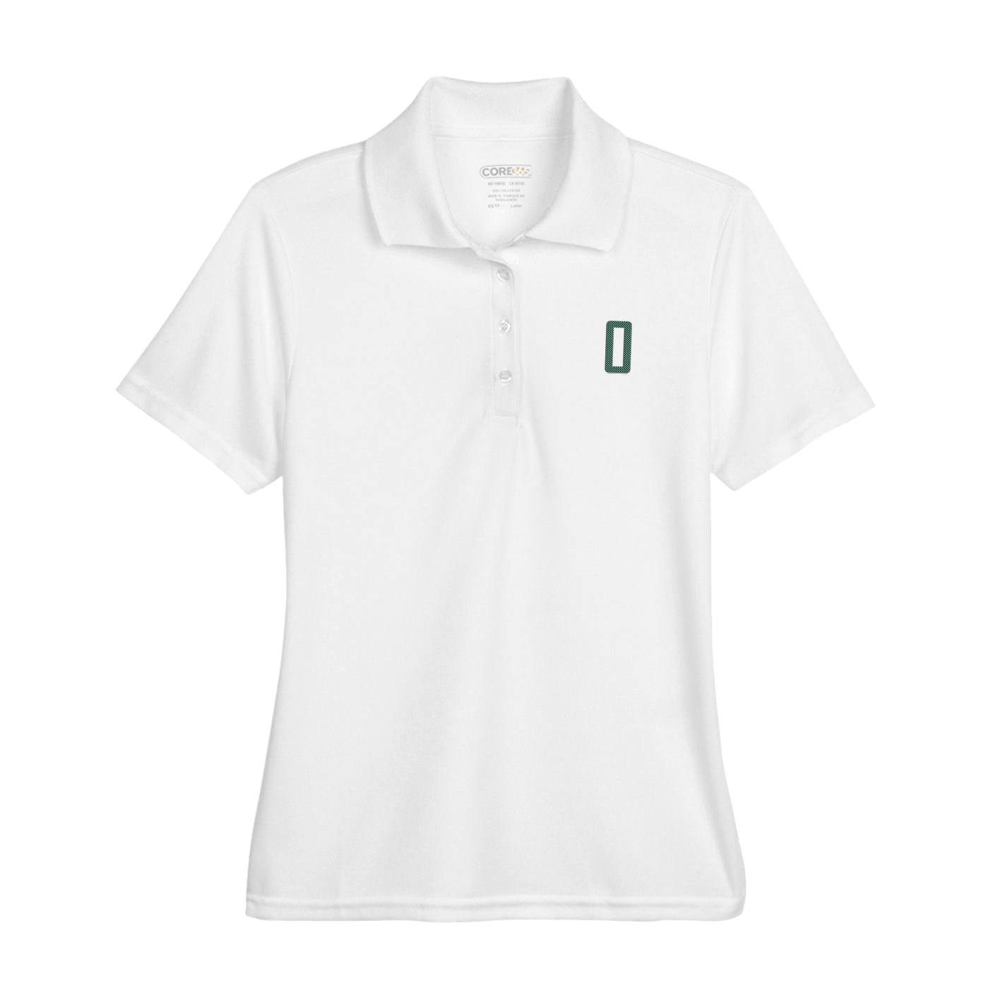Womens Performance Polo — Front Shirsy in White