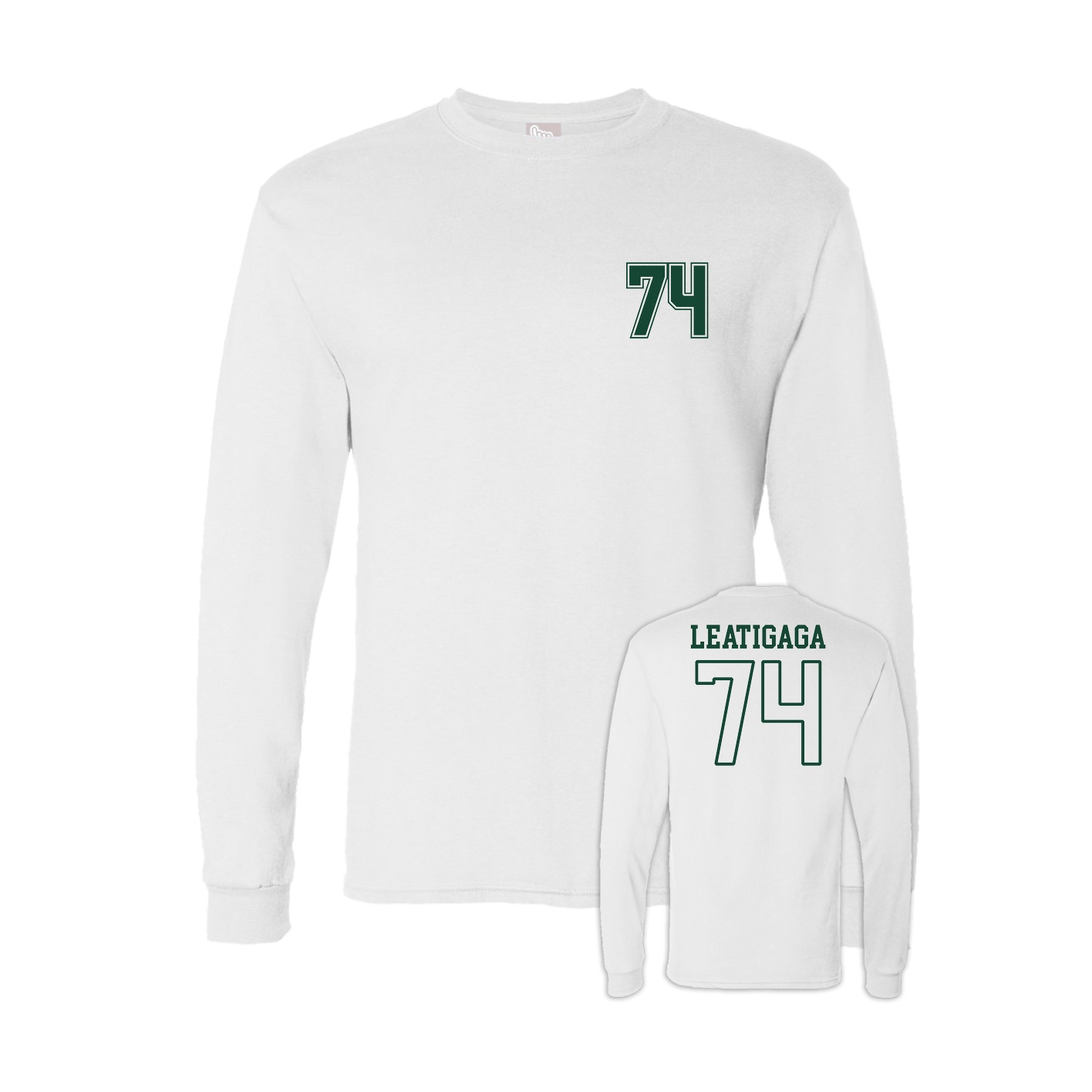 Long Sleeve Tee — Chest Back in White