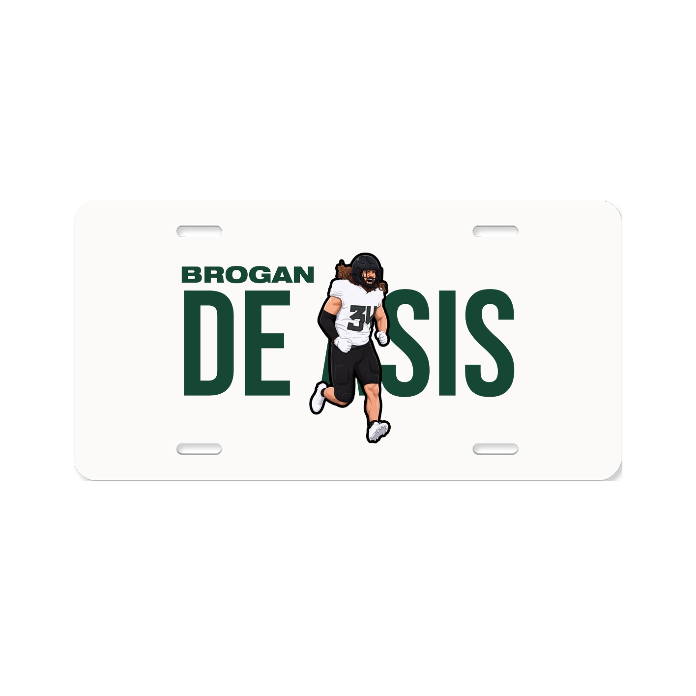 License Plate — Player Name in Classic