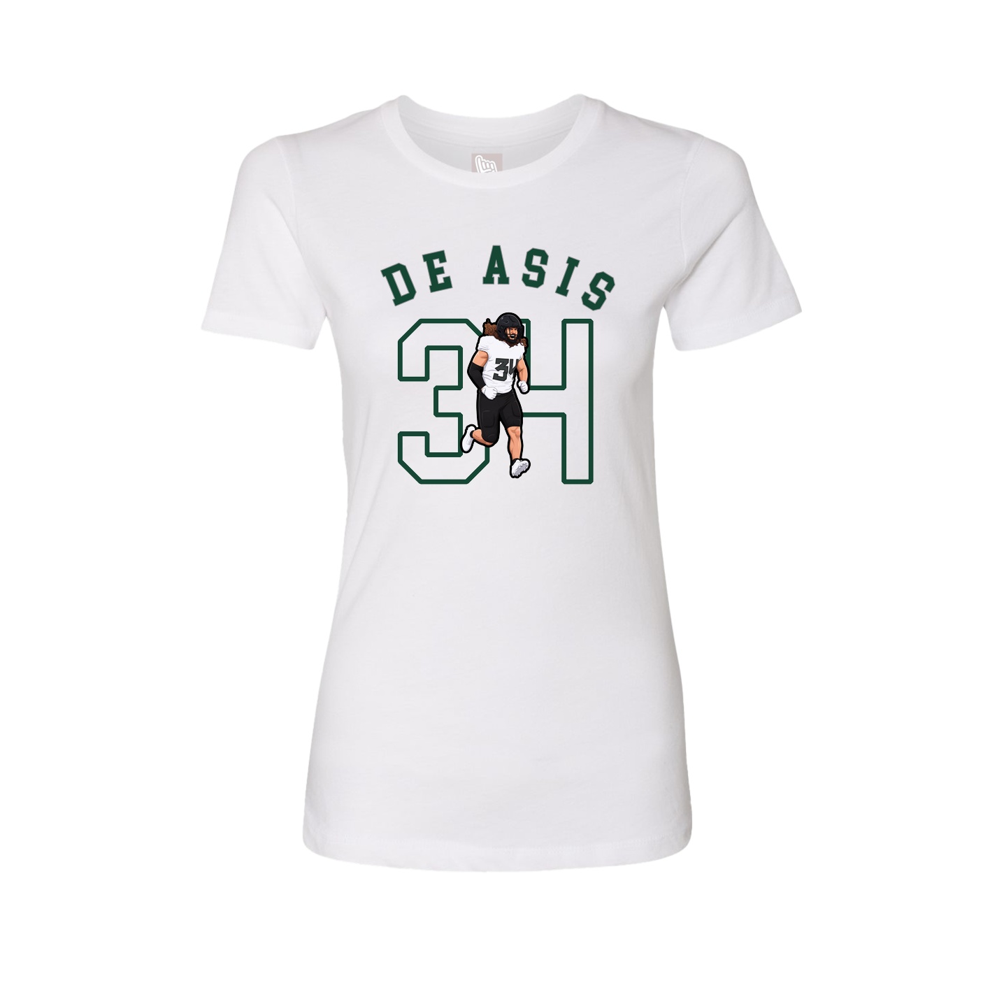 Fitted Women's Tee — Shirsey Arch in White