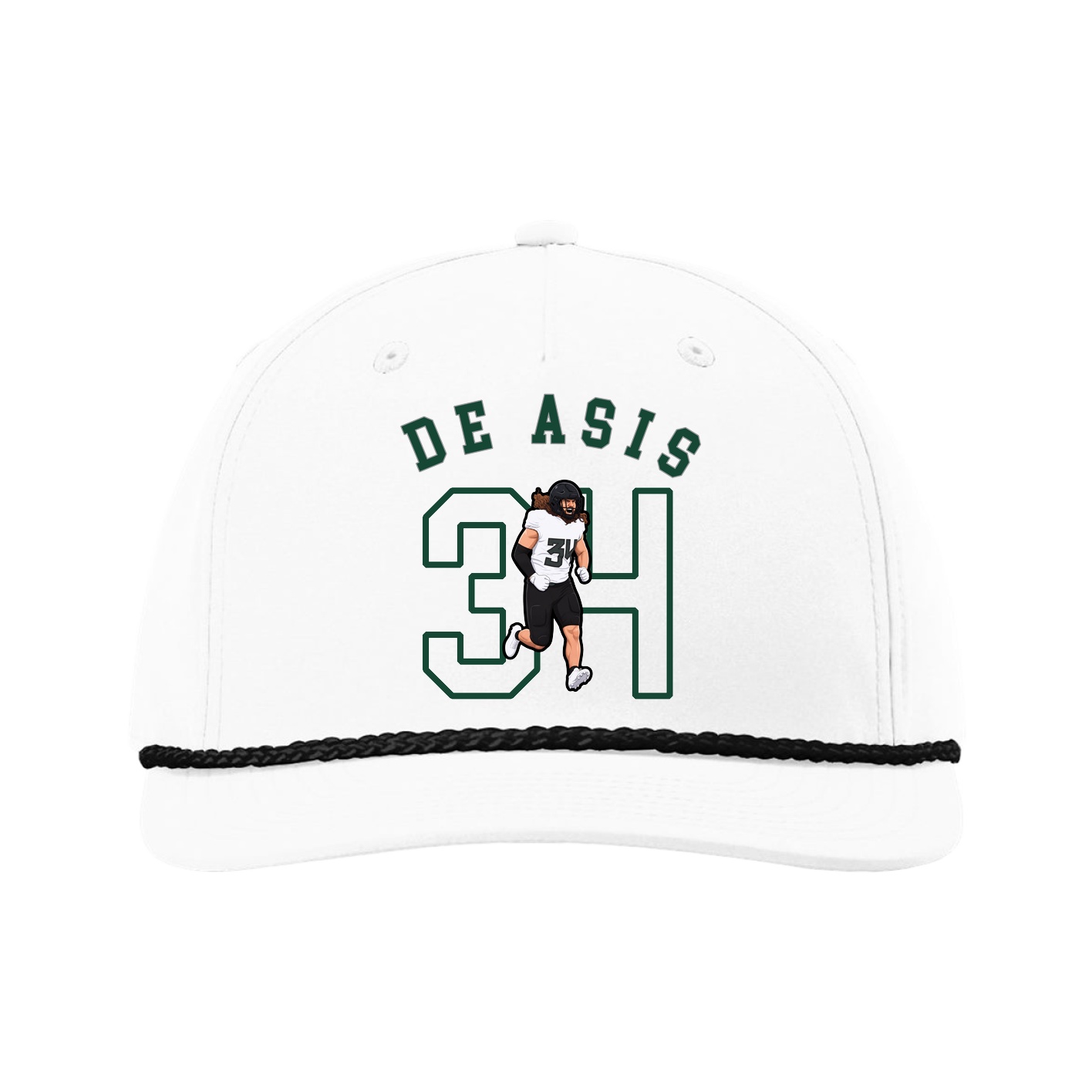 Five-Panel Classic Rope Cap — Shirsey Arch in White