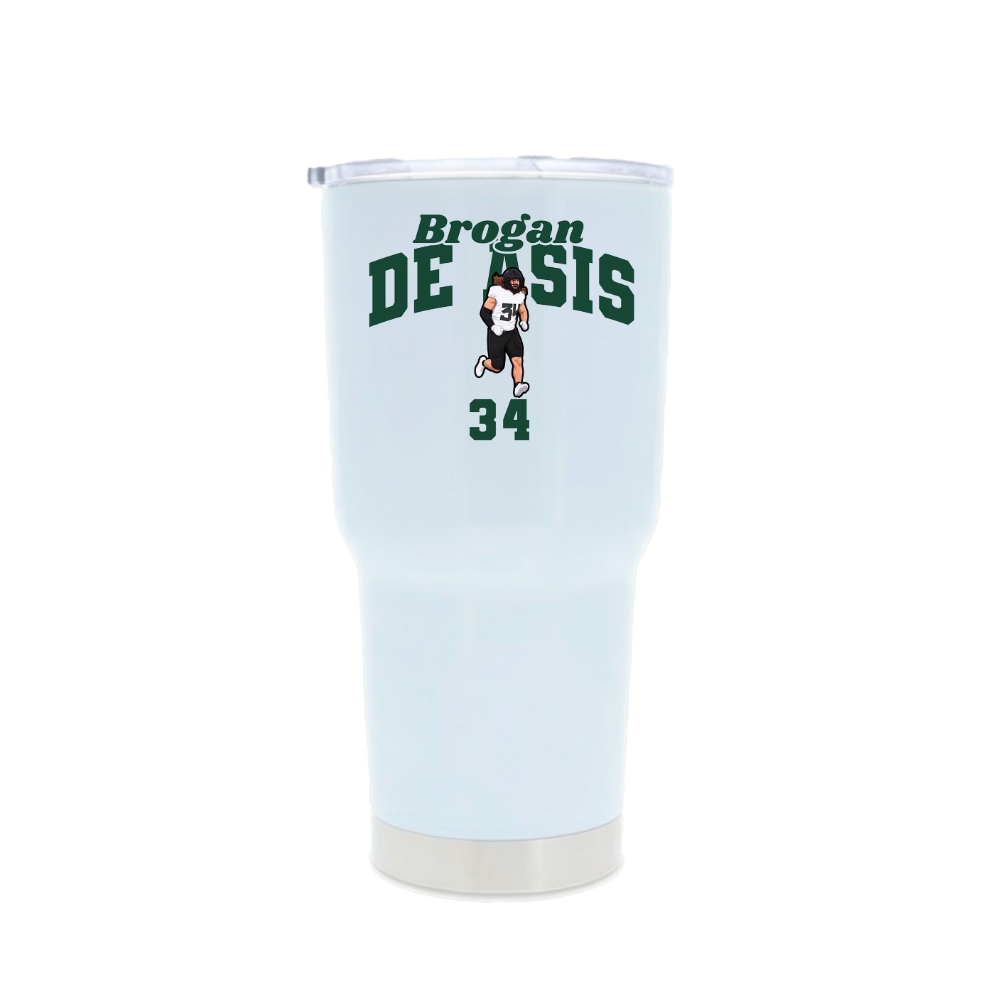 30oz Stainless Steel Tumbler — Signature Arch in White