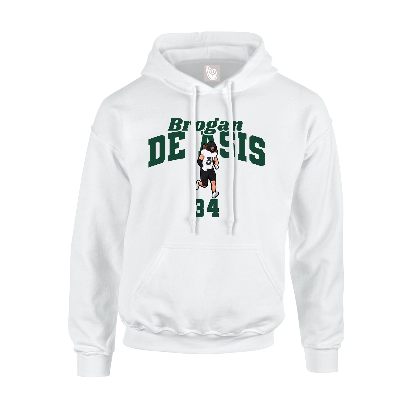 Hoodie — Signature Arch in White