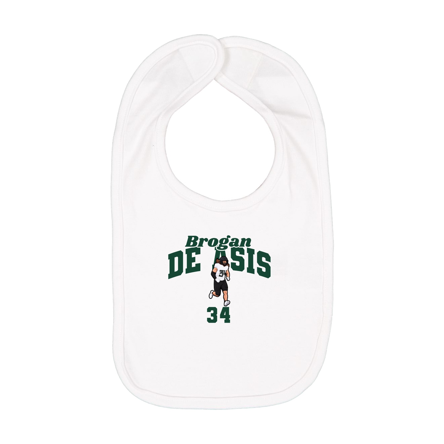 Infant Bib — Signature Arch in White